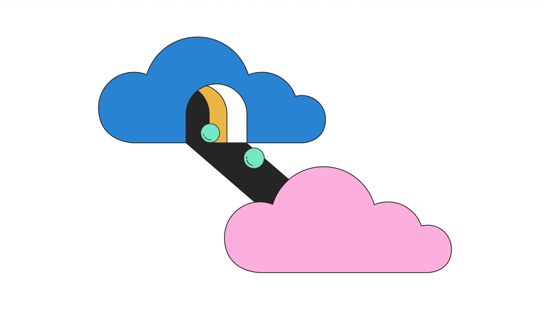 Surreal Cloud Illustration On Alpha