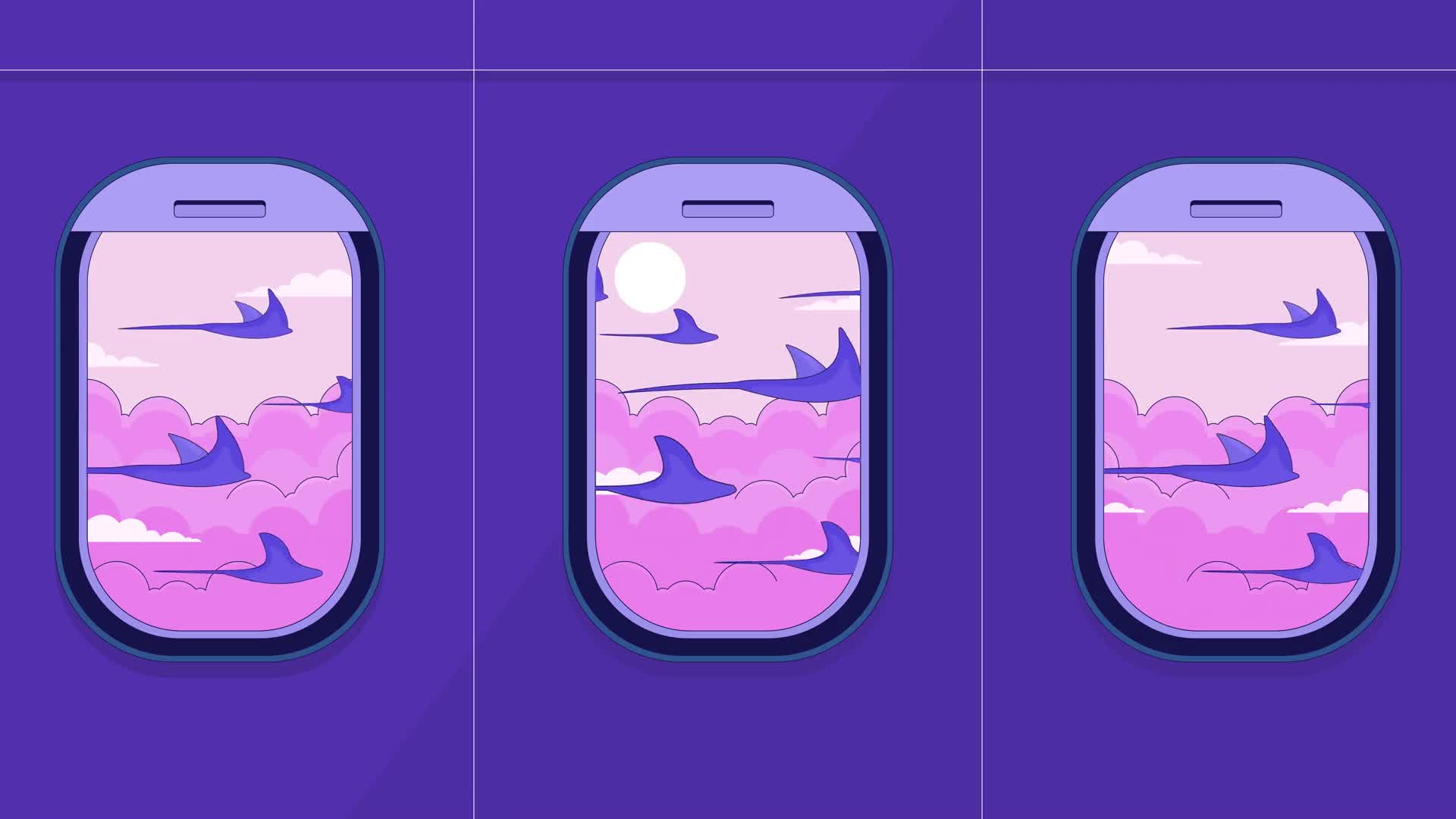 Surreal Lo Fi Plane Background