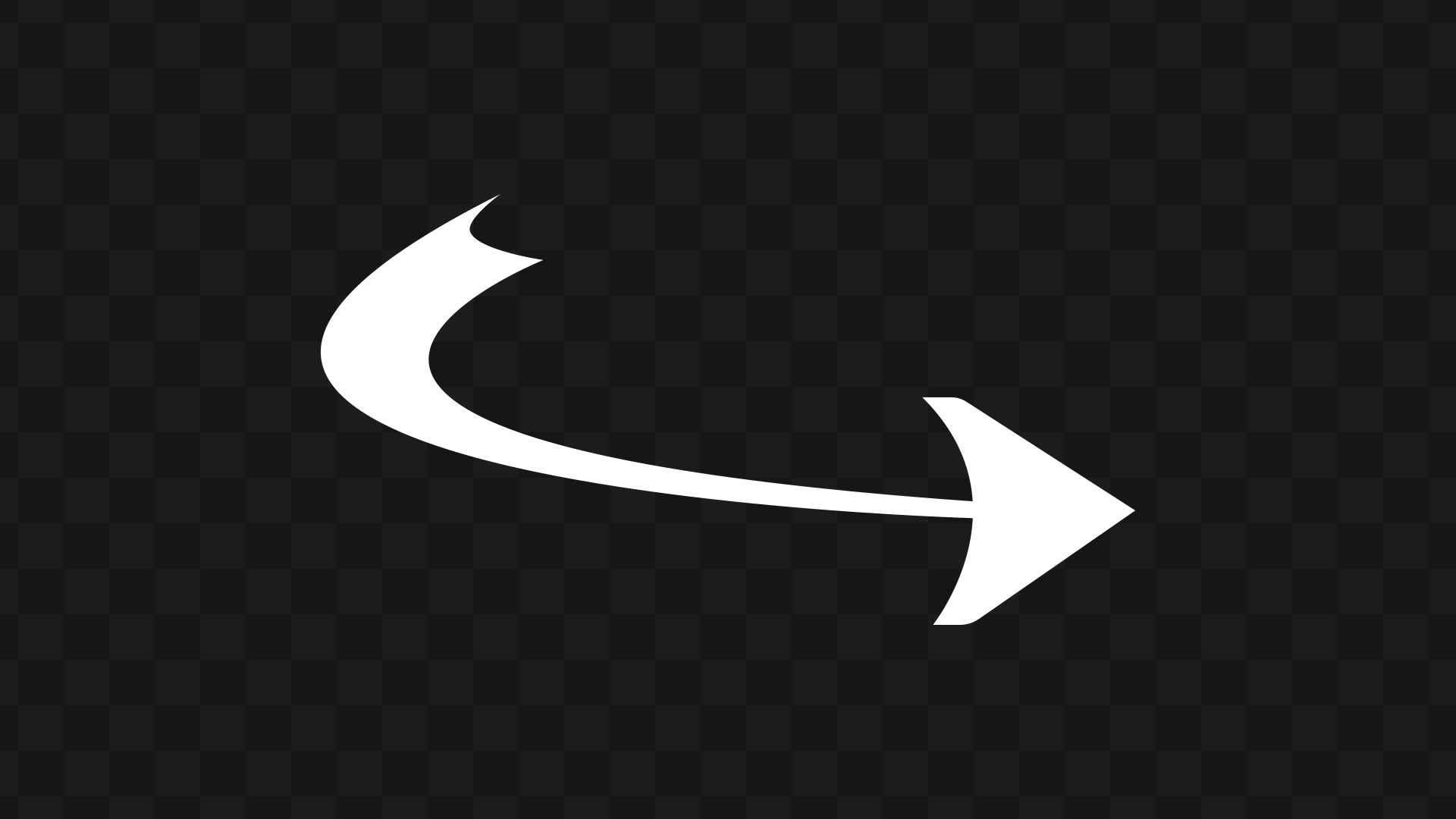 Swooping Flow Direction Arrow Icon