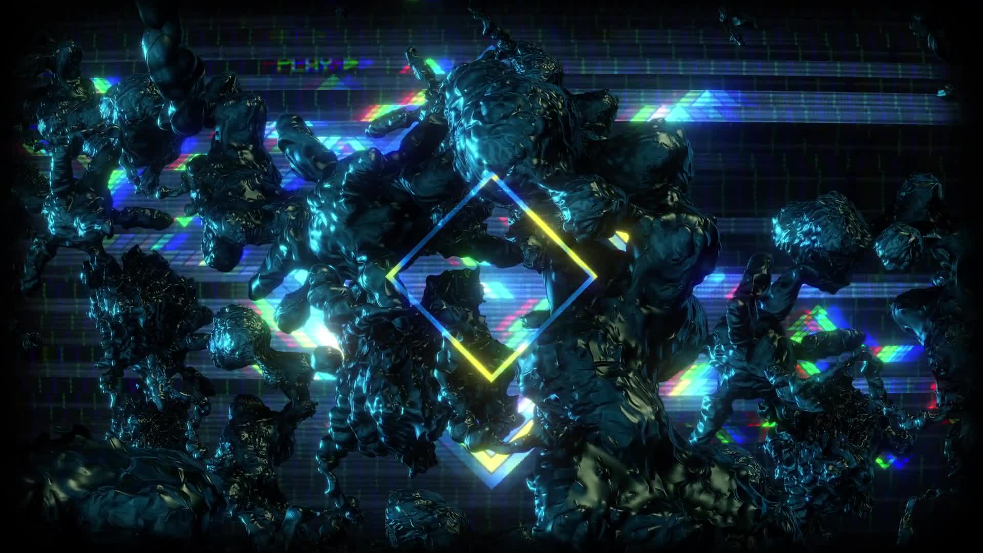 Synthetic Digital Biology Glitch Screen