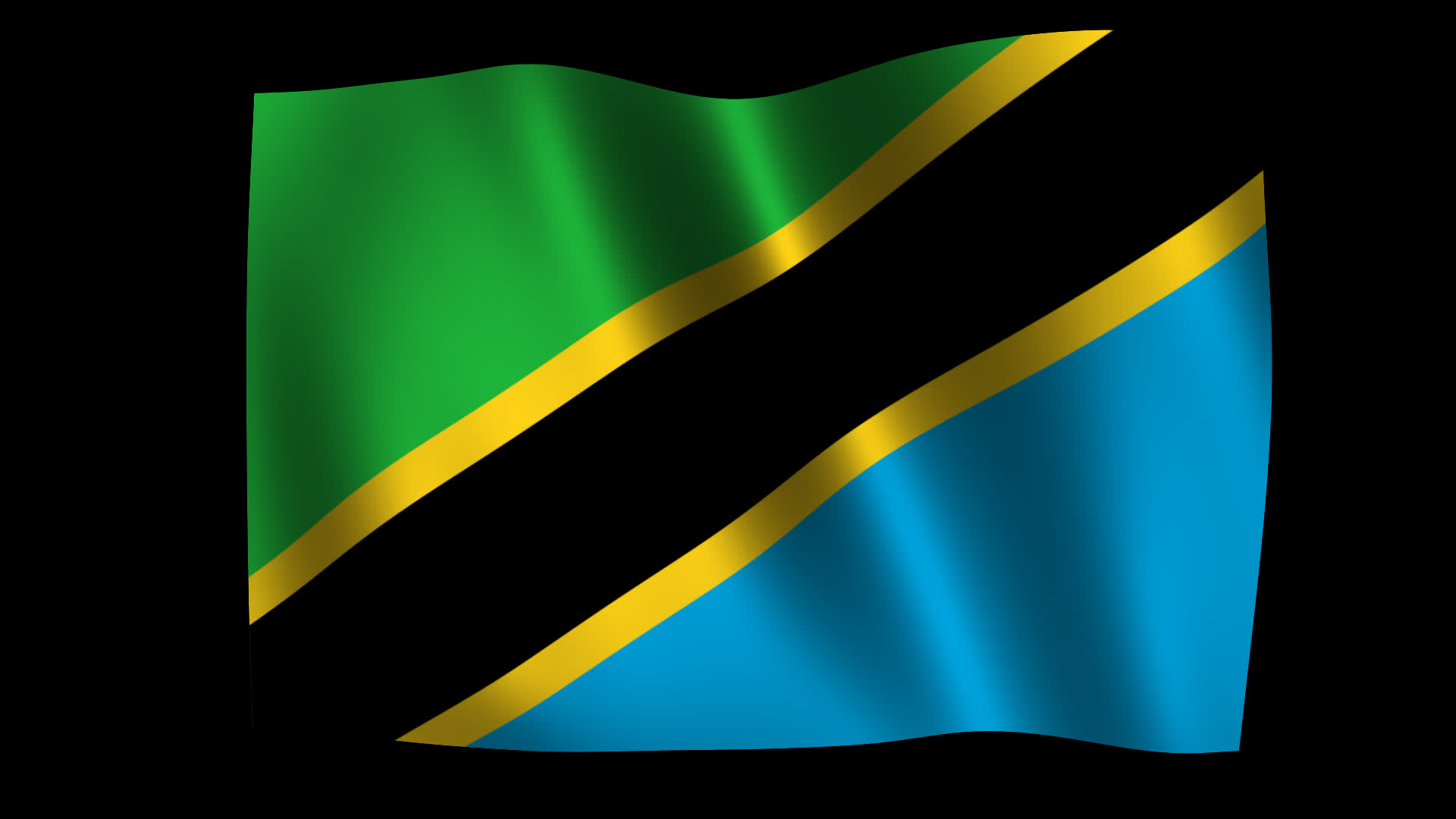 Tanzania Flag Waving Animation