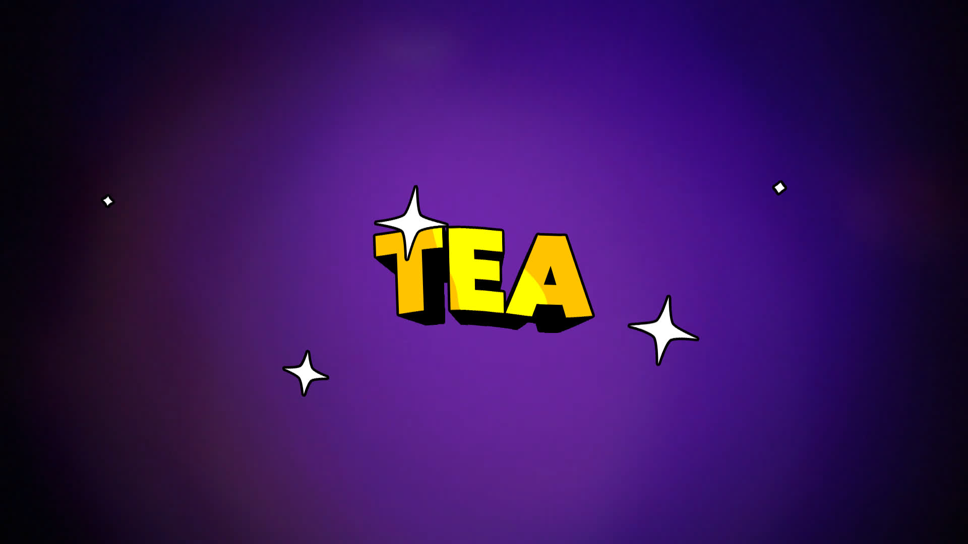 Tea - 3D Cartoon Text