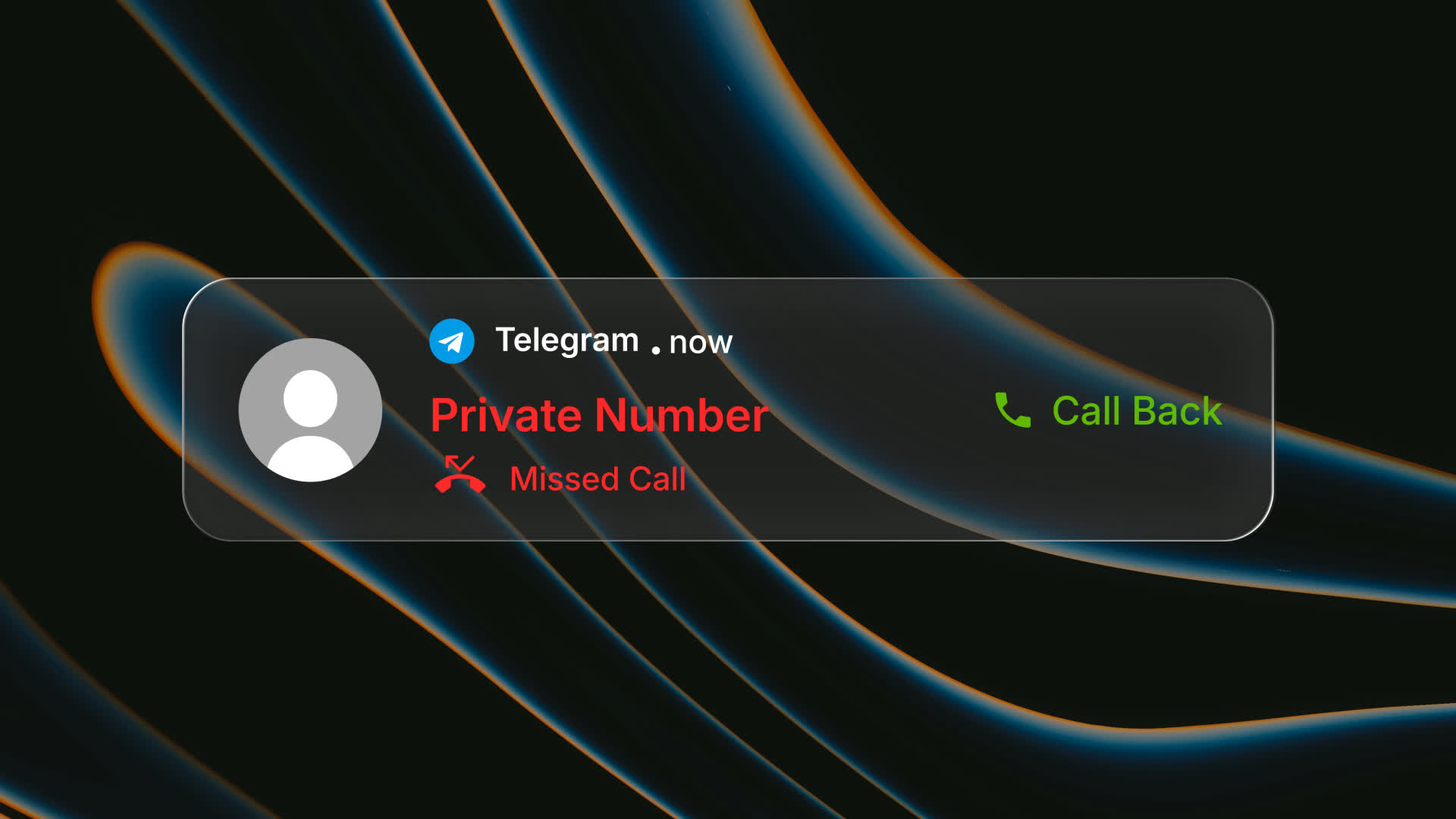 Telegram Missed Call Popup UI