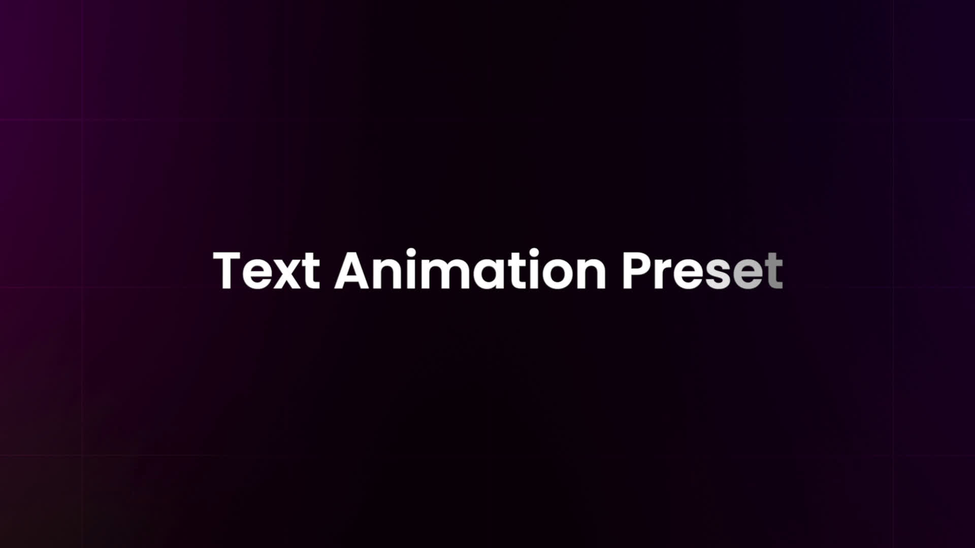 Text Animation Preset