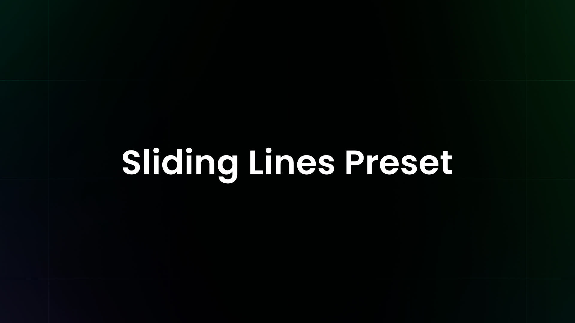 Text Elite Preset - Sliding Lines