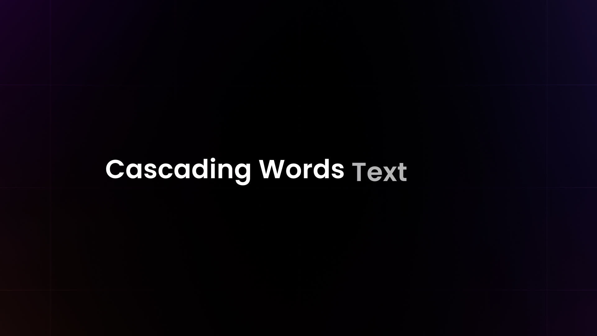 Text Elite Presets - Cascading Words