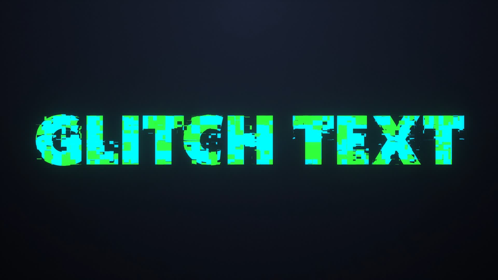 Text Glitch Distort Glow
