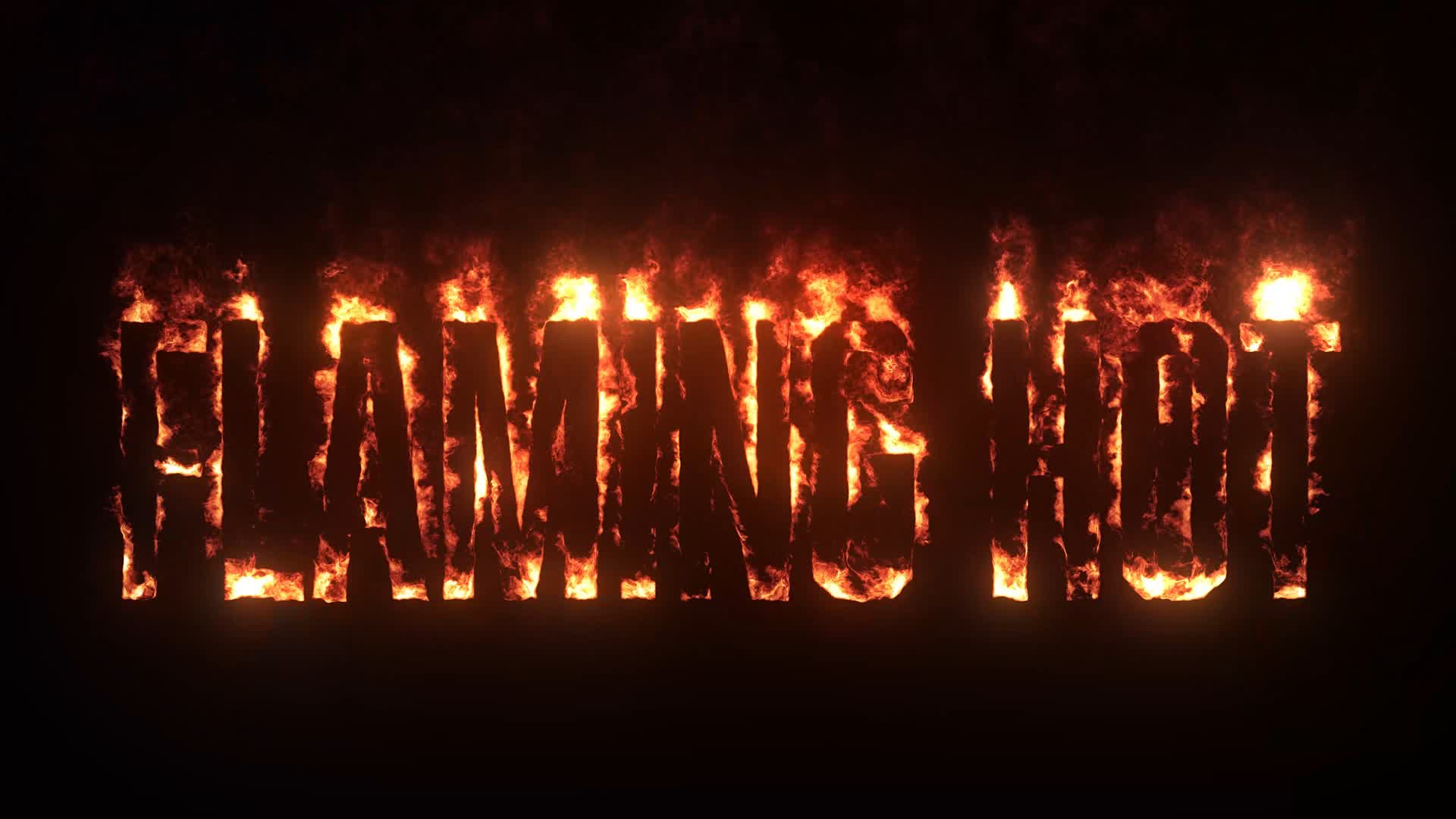 Text On Fire Flaming Hot Burning Title Intro