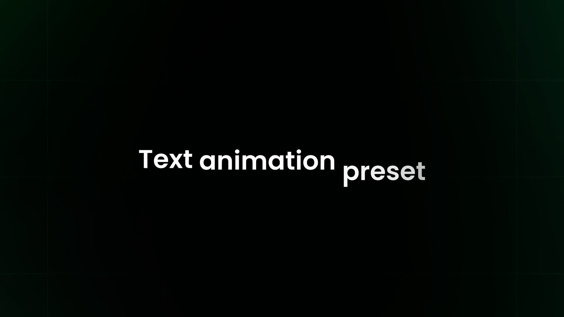 Text Preset - Cascading Words