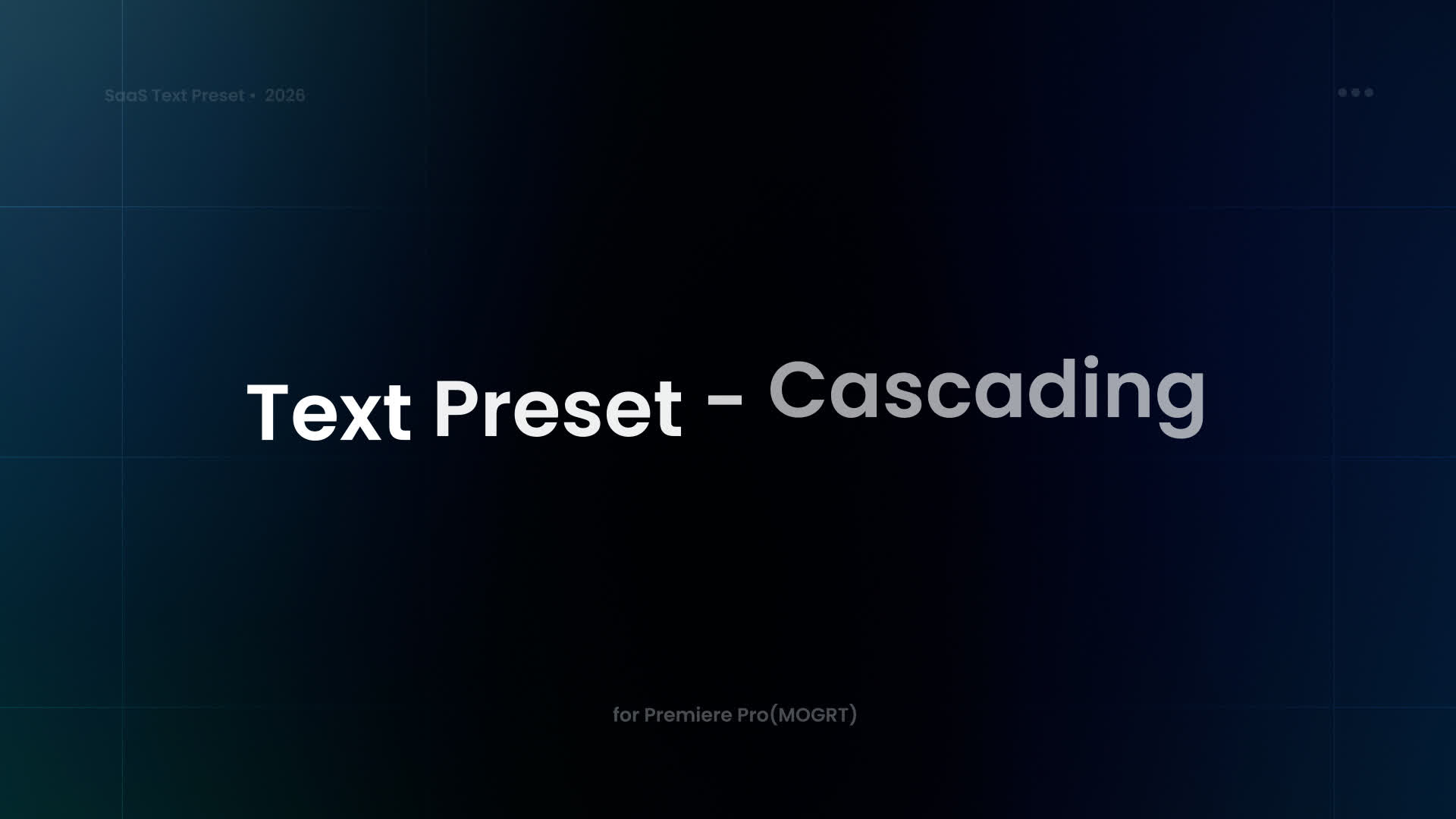 Text Preset - Cascading Words