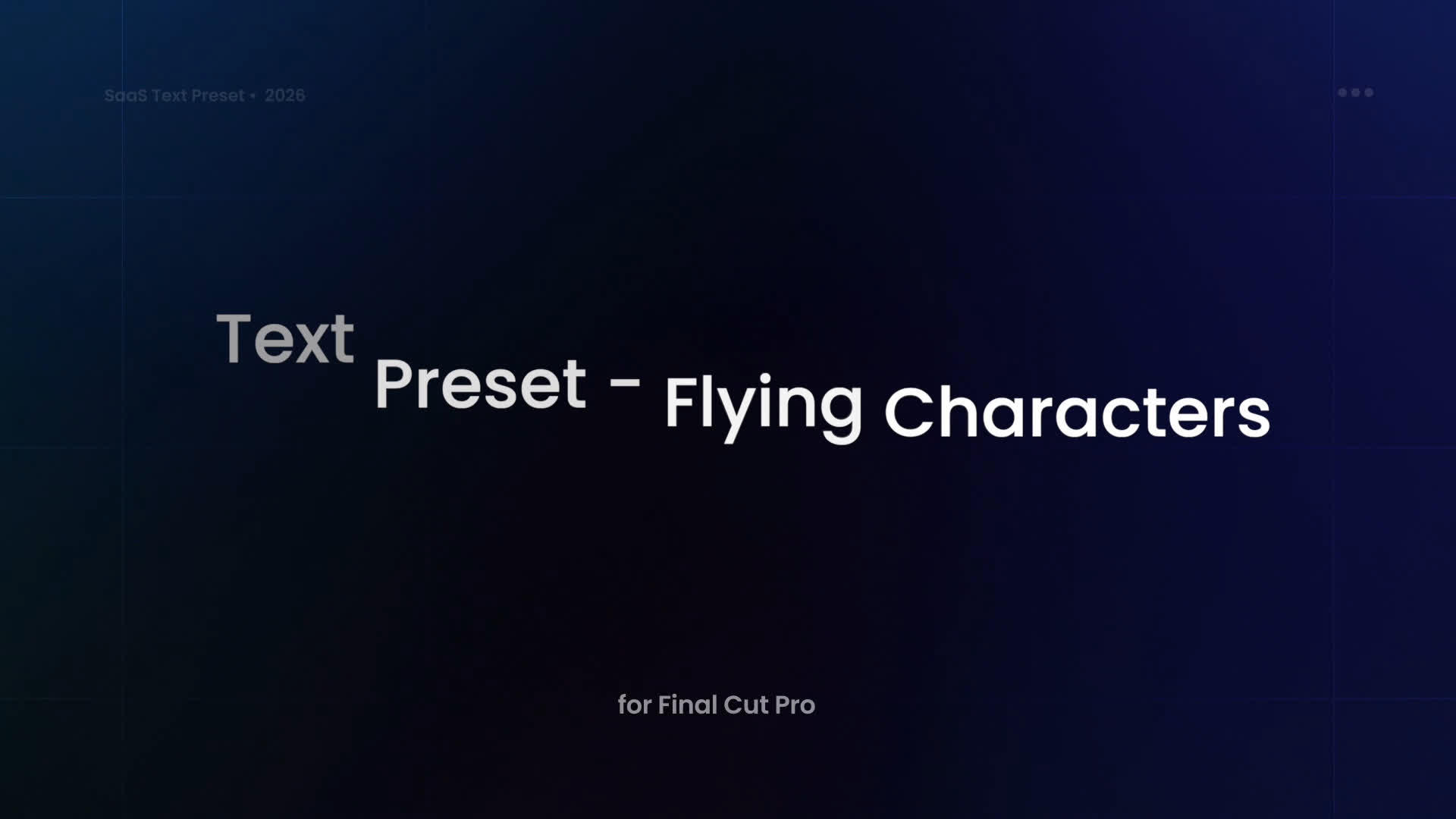 Text Preset - Flying Characters