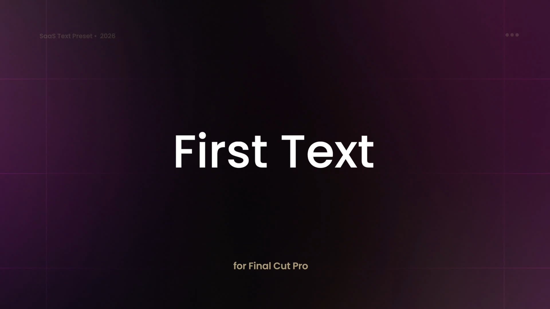 Text Preset - Match Cut