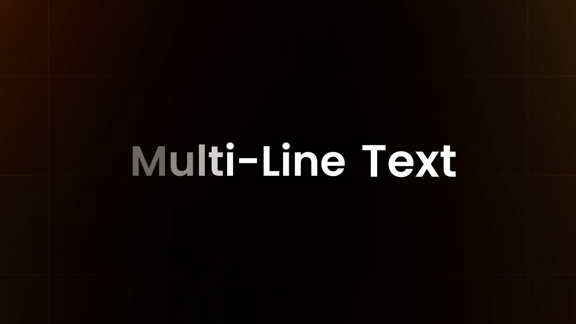 Text Preset - Multi Line
