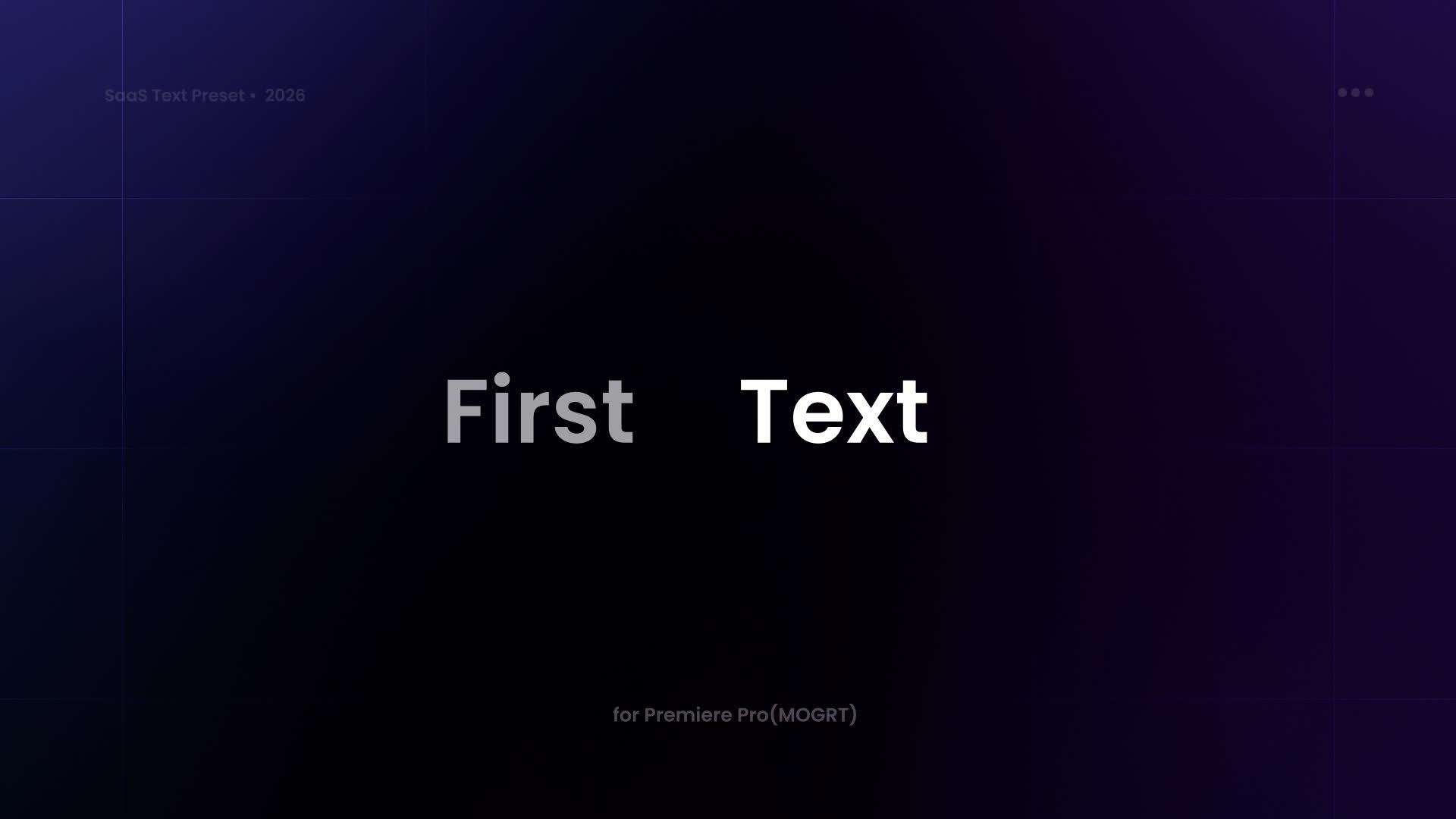 Text Preset - Multi Line