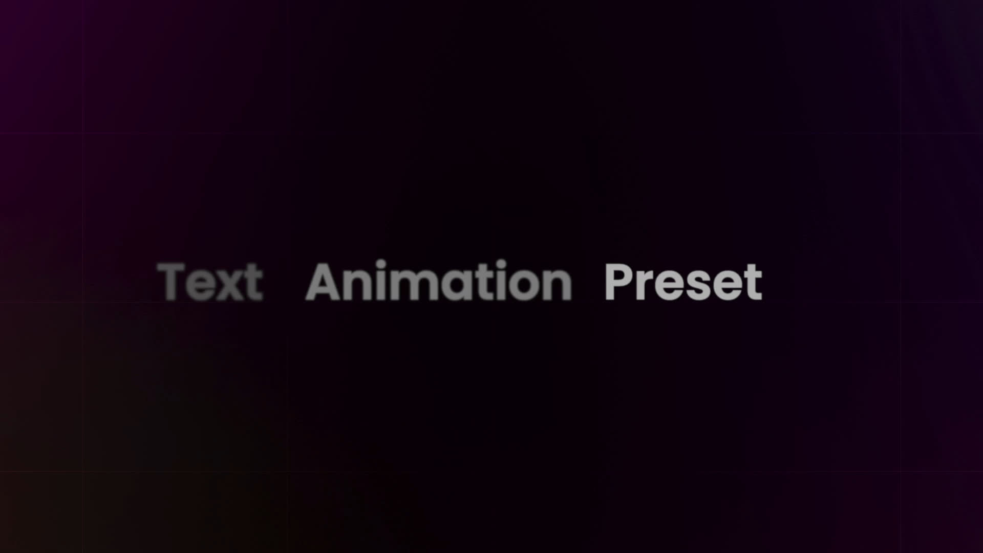 Text Preset - Simple