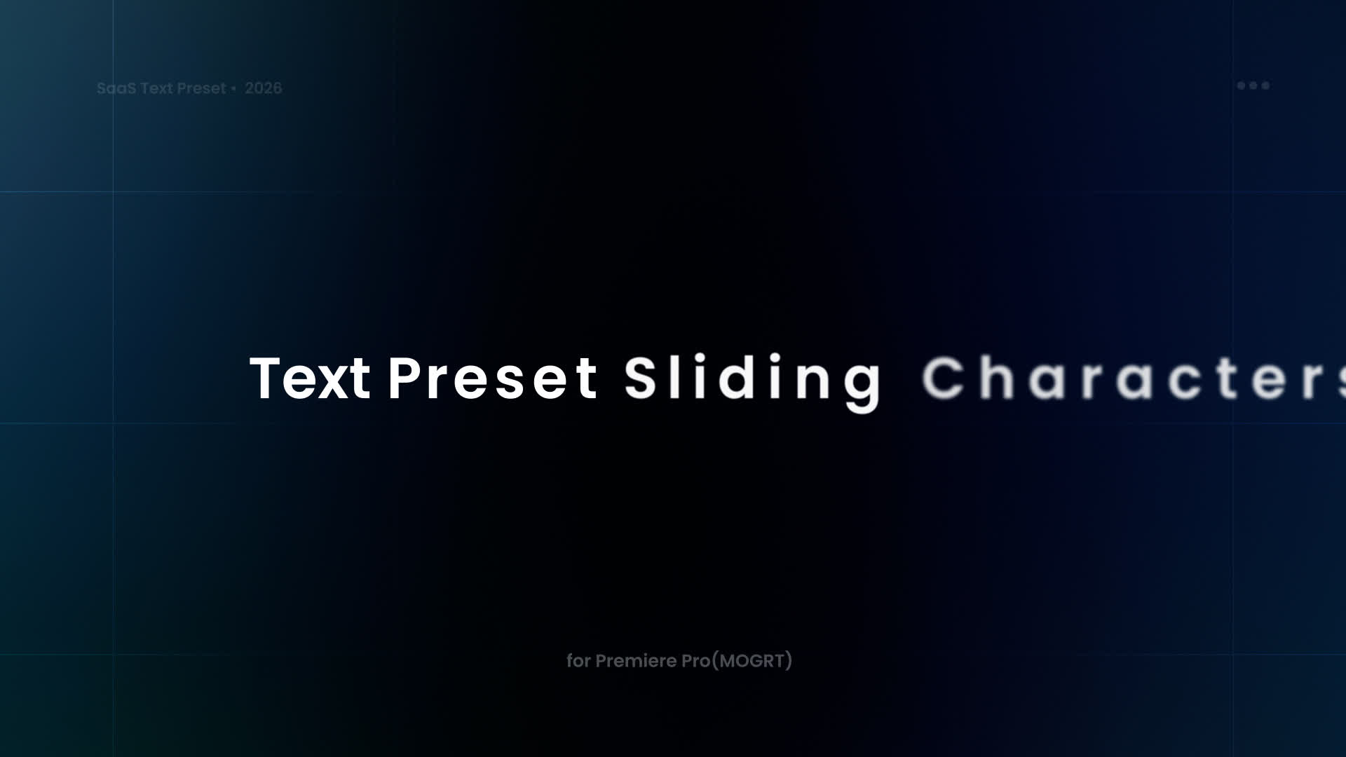 Text Preset - Sliding Characters