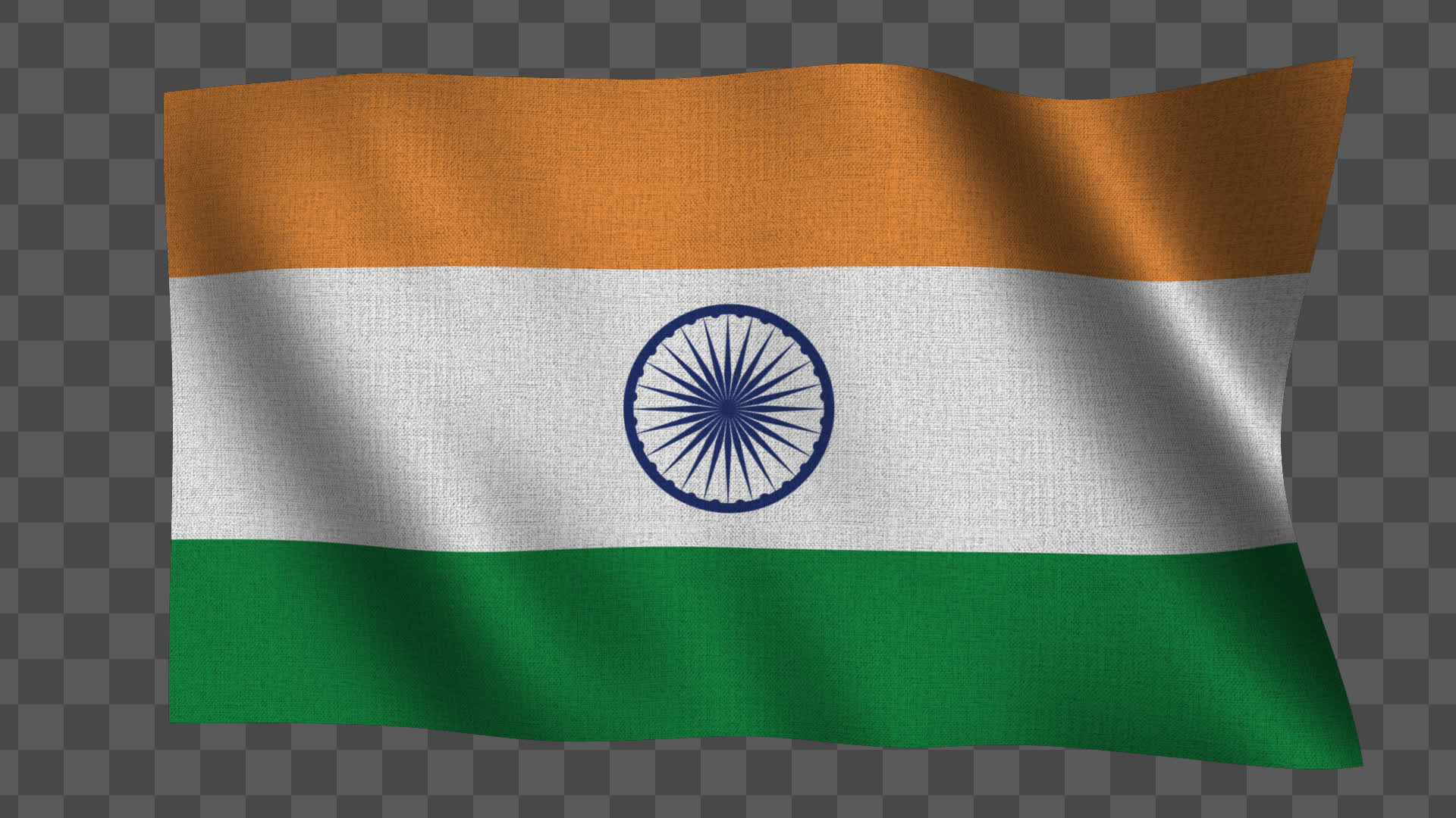 Textured India Flag Waving Cloth