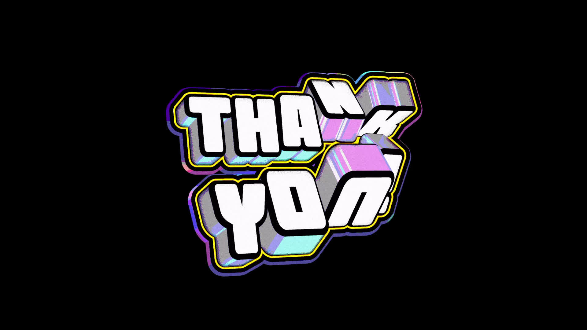 Thank You Flipping 3D Title on Alpha