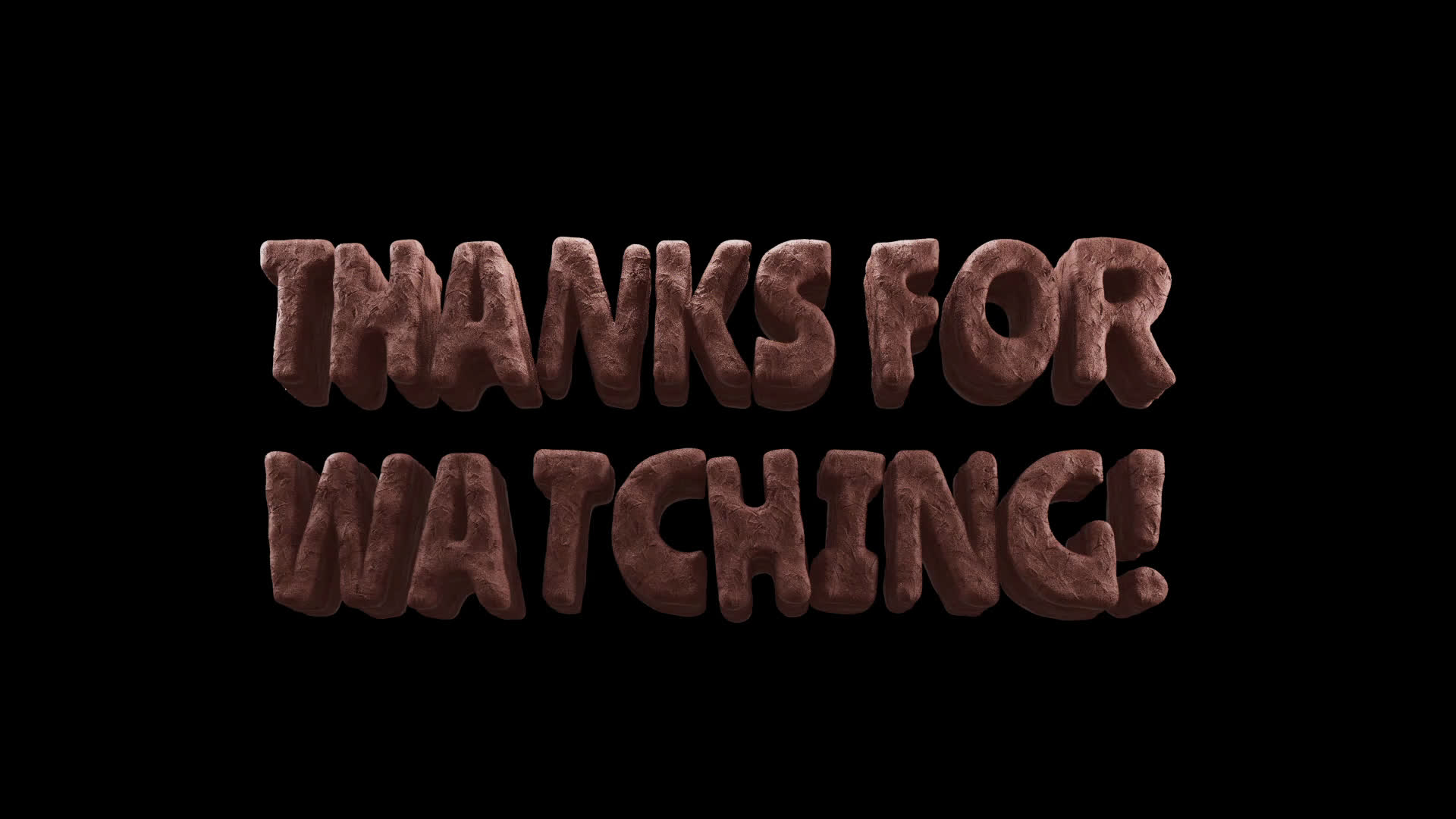 Thanks Clay 3D Title on Alpha