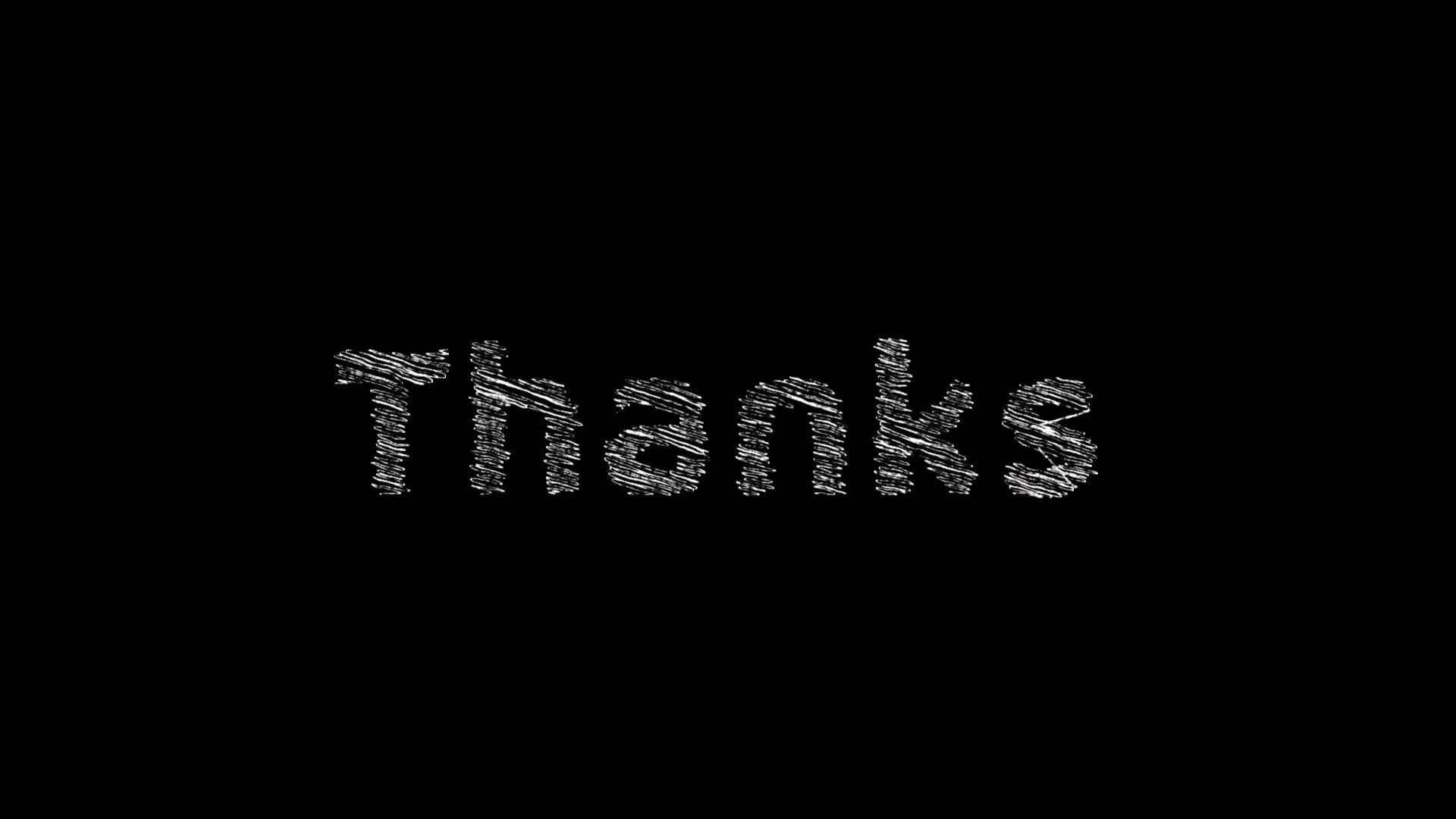 Thanks Scribble Title on Alpha