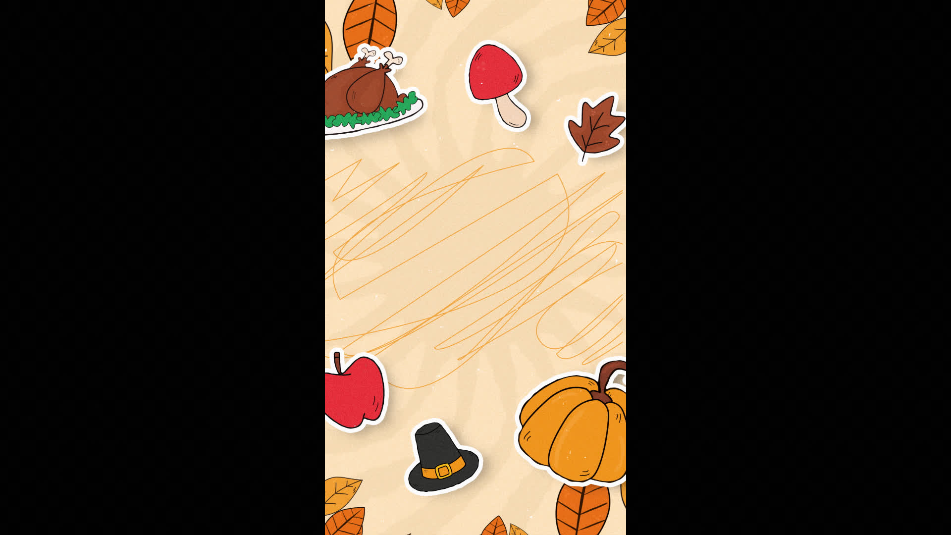 Thanksgiving Stickers Background