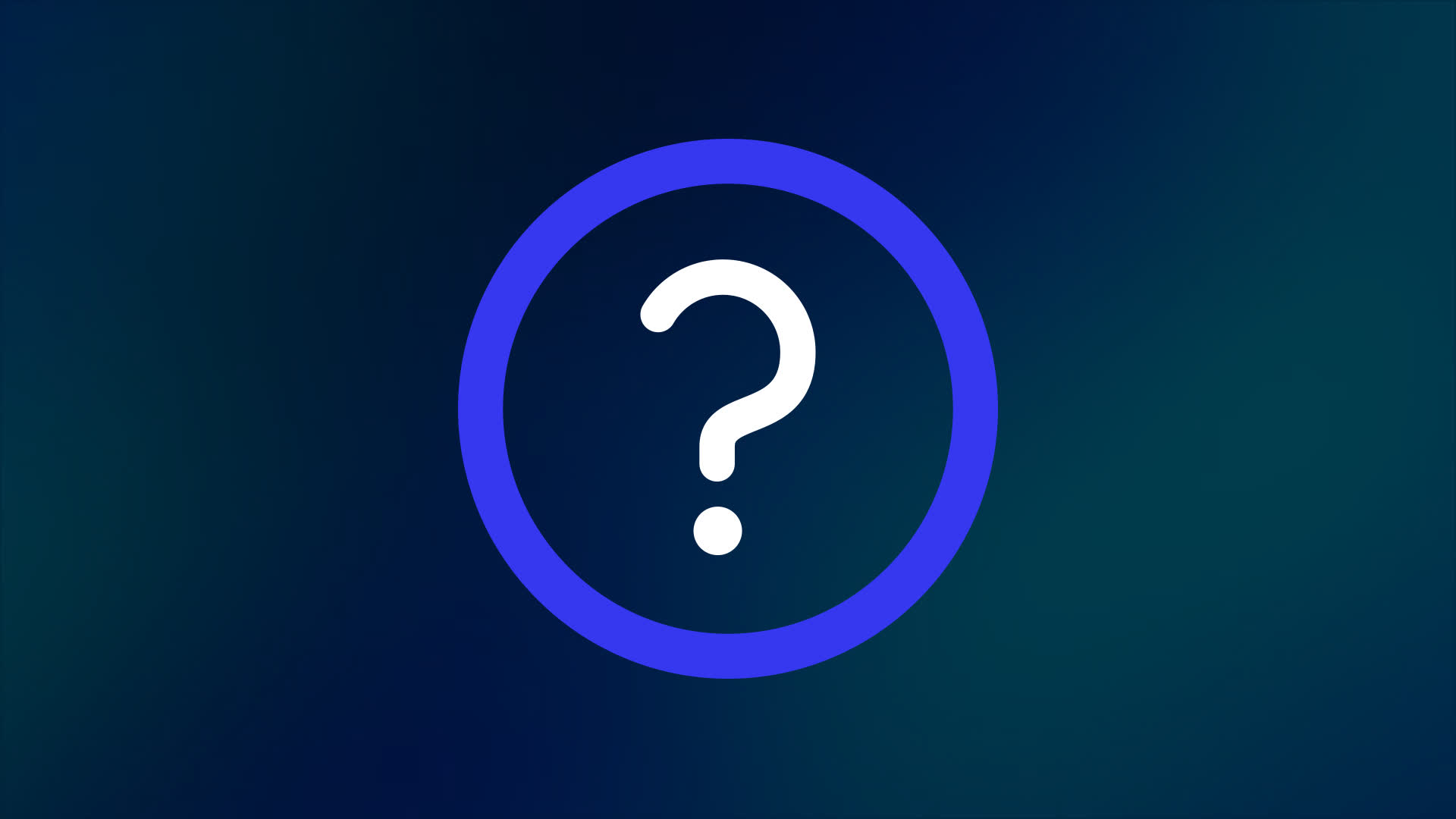 Thick Circle Outline Question Mark Badge