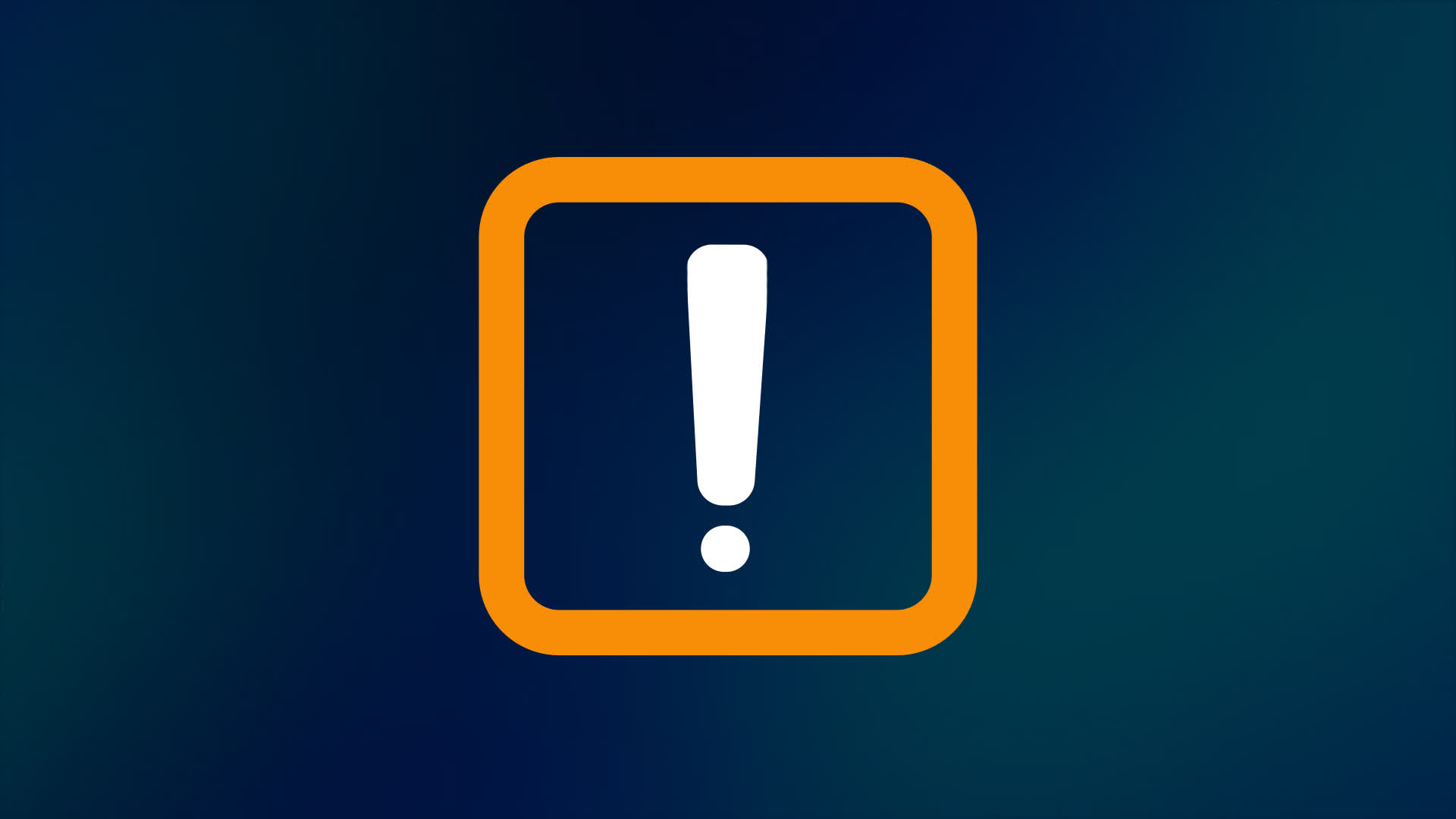 Thick White Square Exclamation Icon