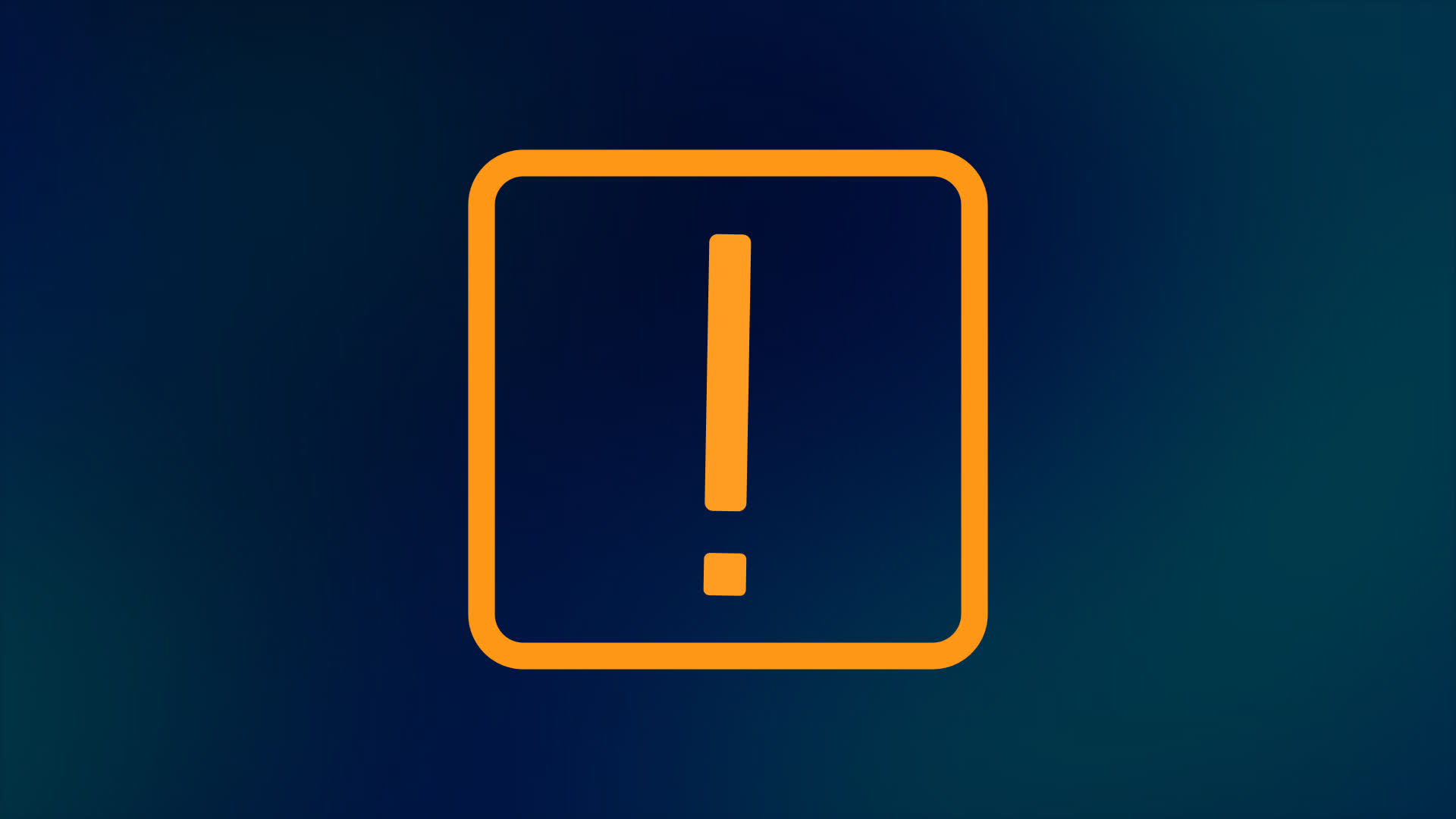 Thin Rounded Square Alert Icon