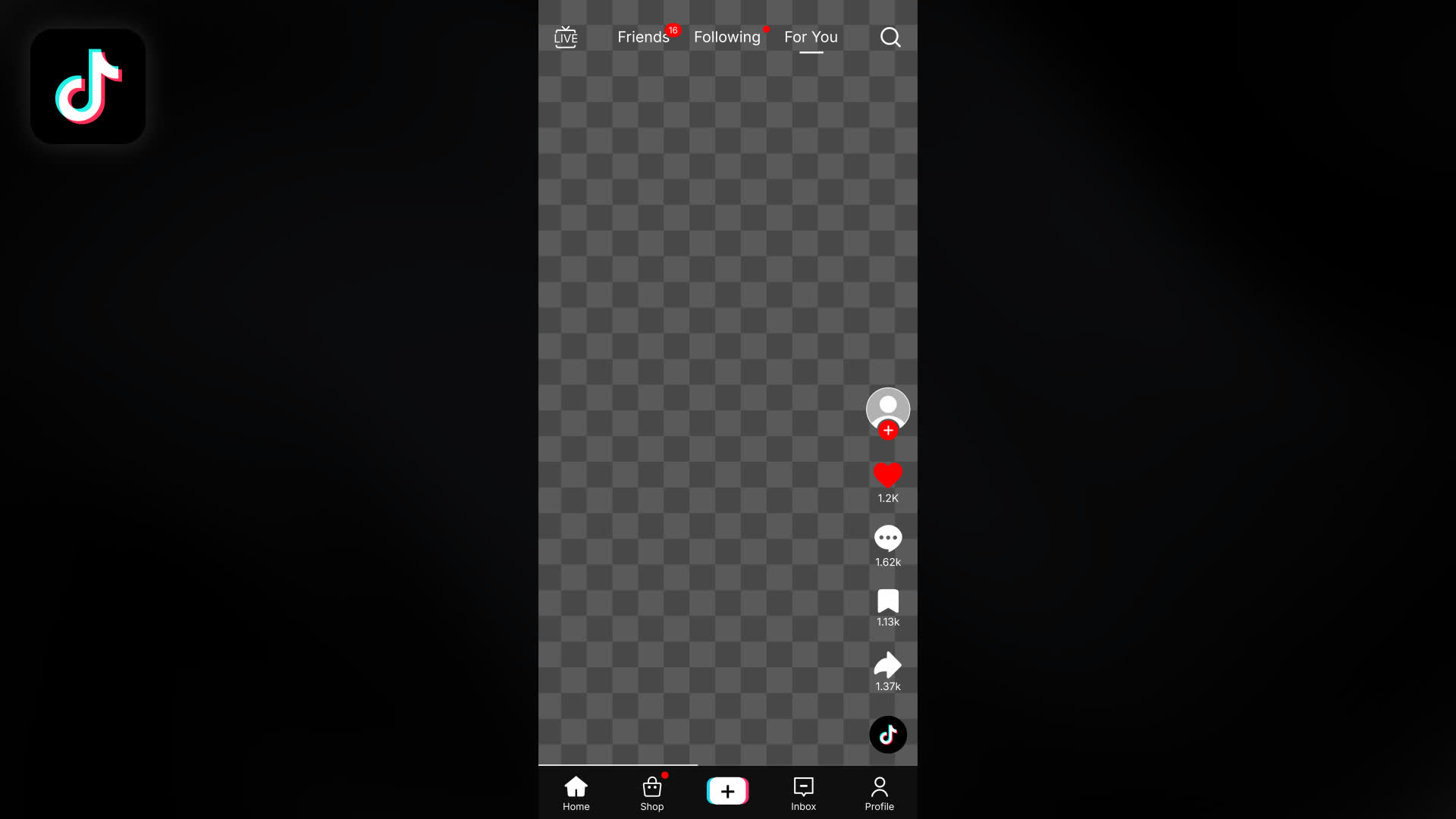 TikTok Creator Feed Mobile Screen