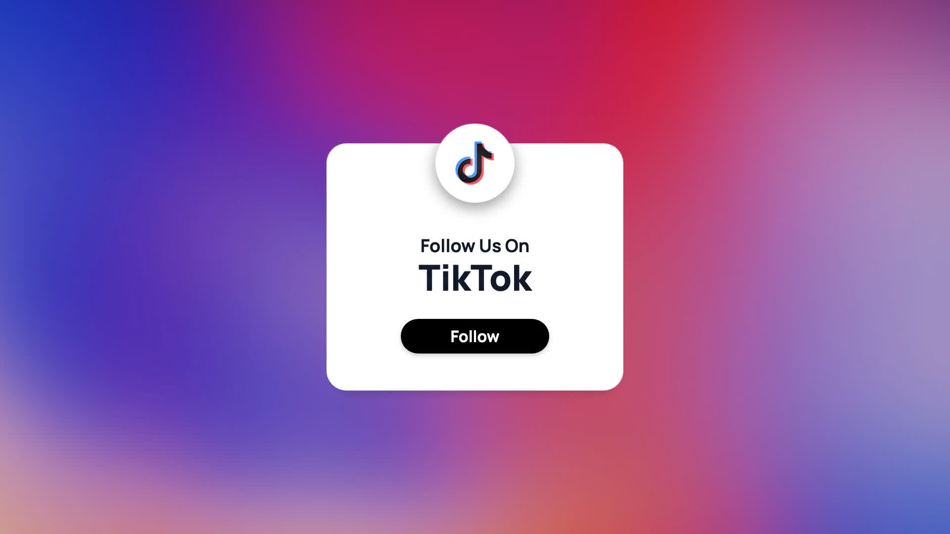 TikTok Follow Banner Light