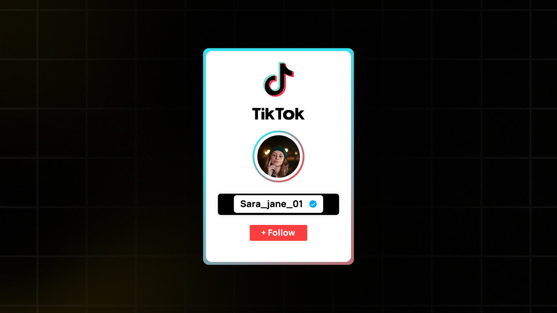 TikTok Profile Card Popup Animation