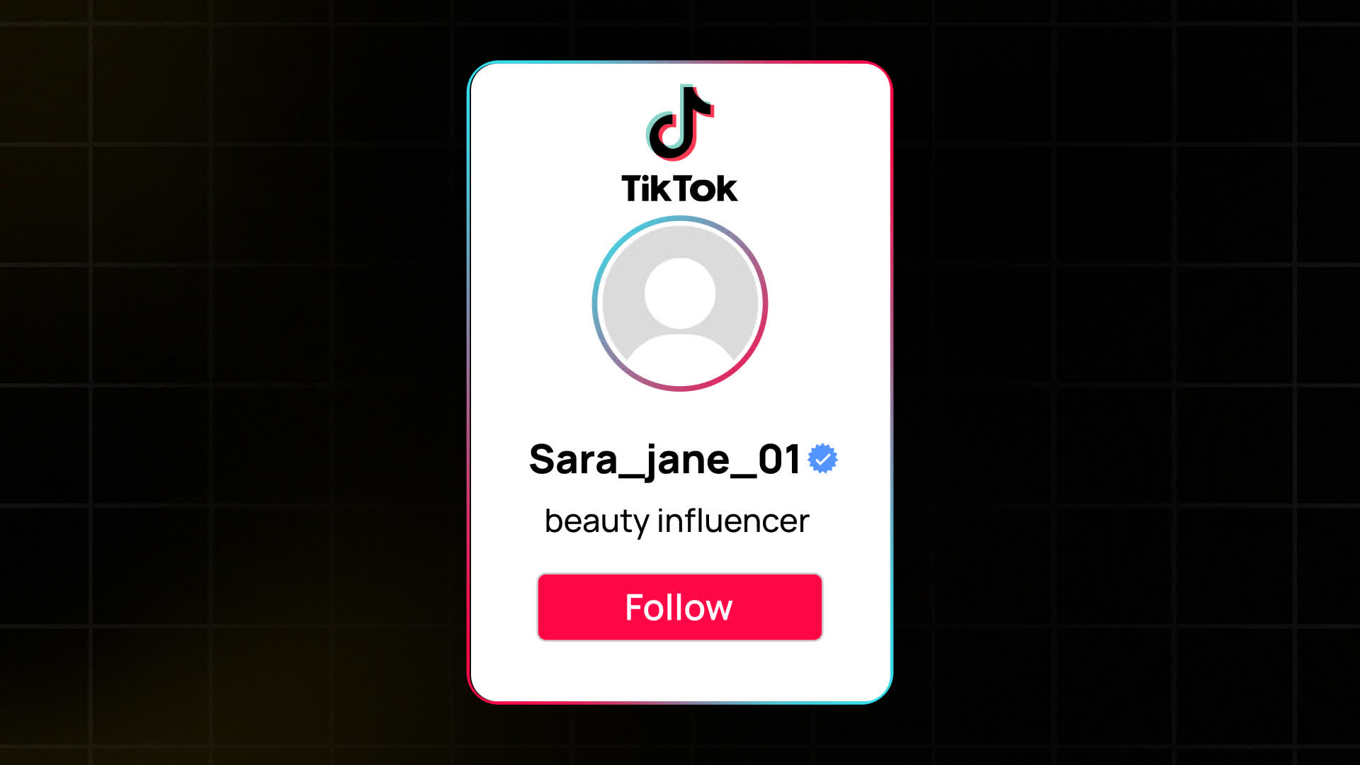 TikTok Social Profile Popup Card