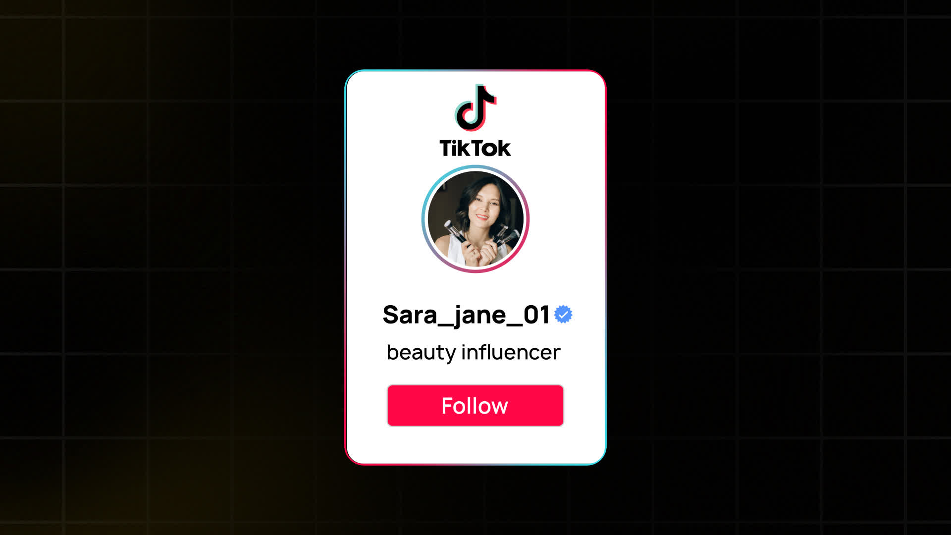 TikTok Social Profile Popup Card