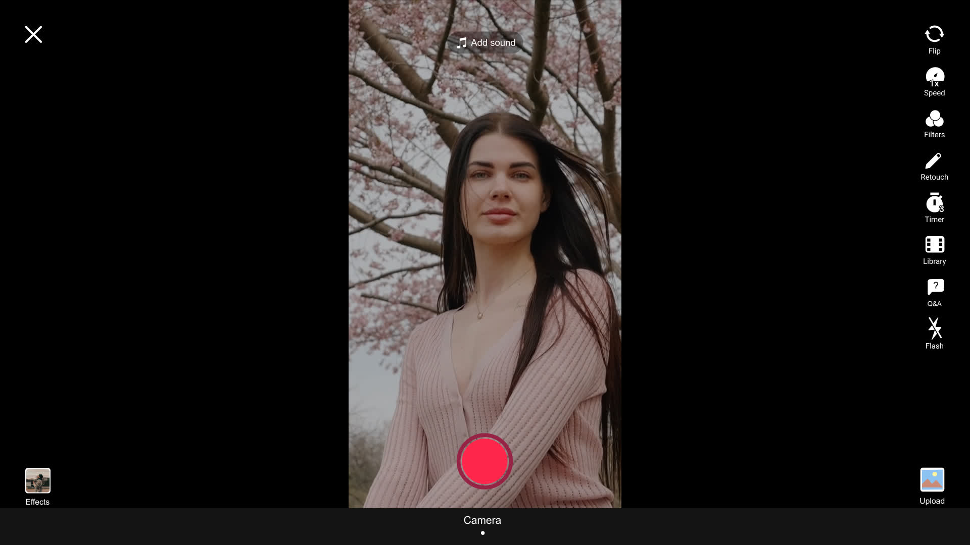 TikTok Taking a Photo Screen