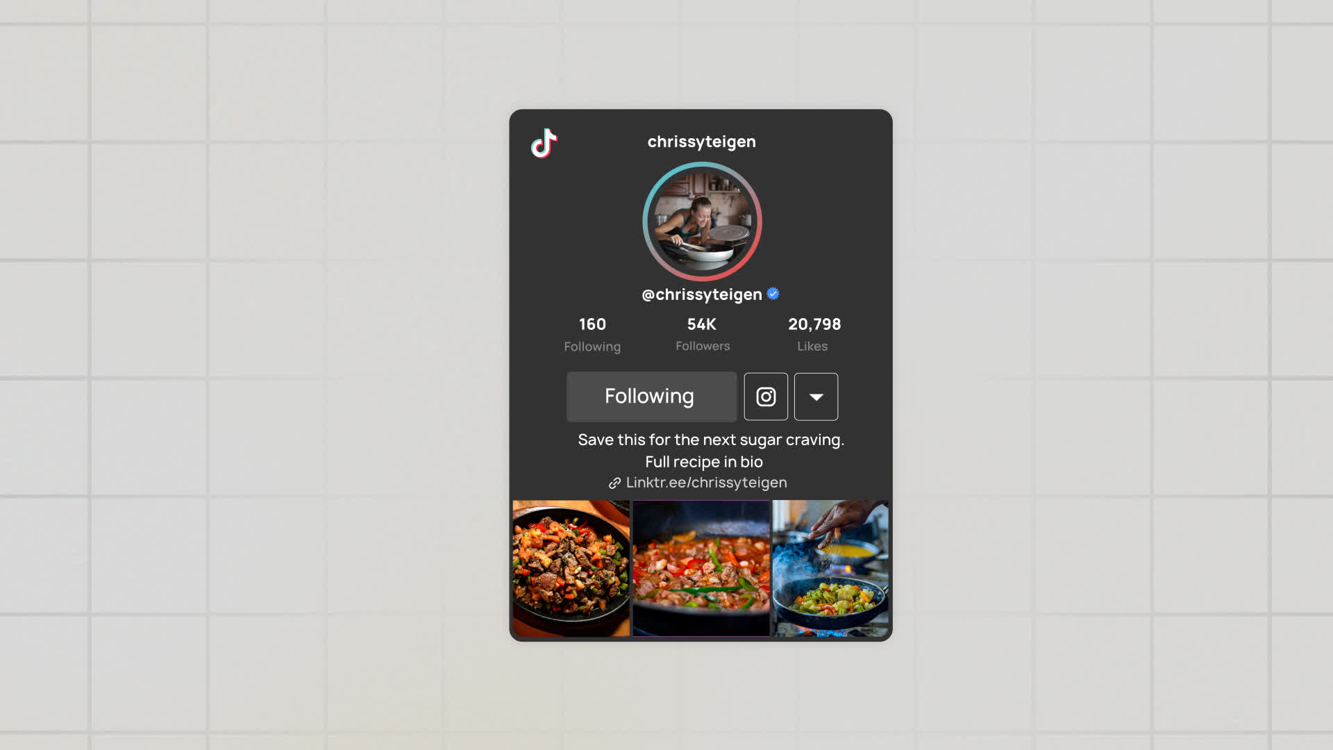 TikTok User Profile Overlay Animation