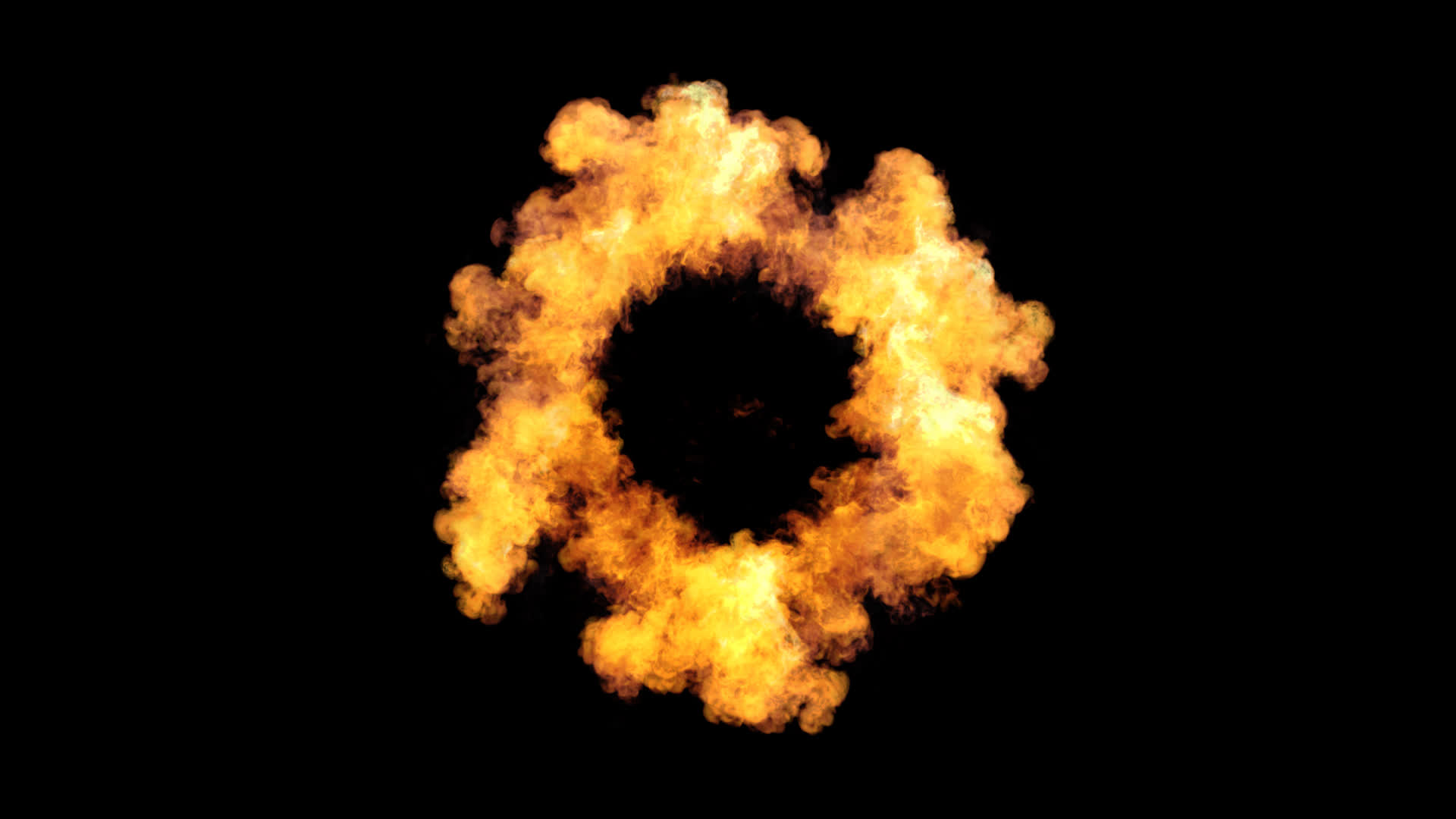 Top View Of The Strong Explosion On Alpha