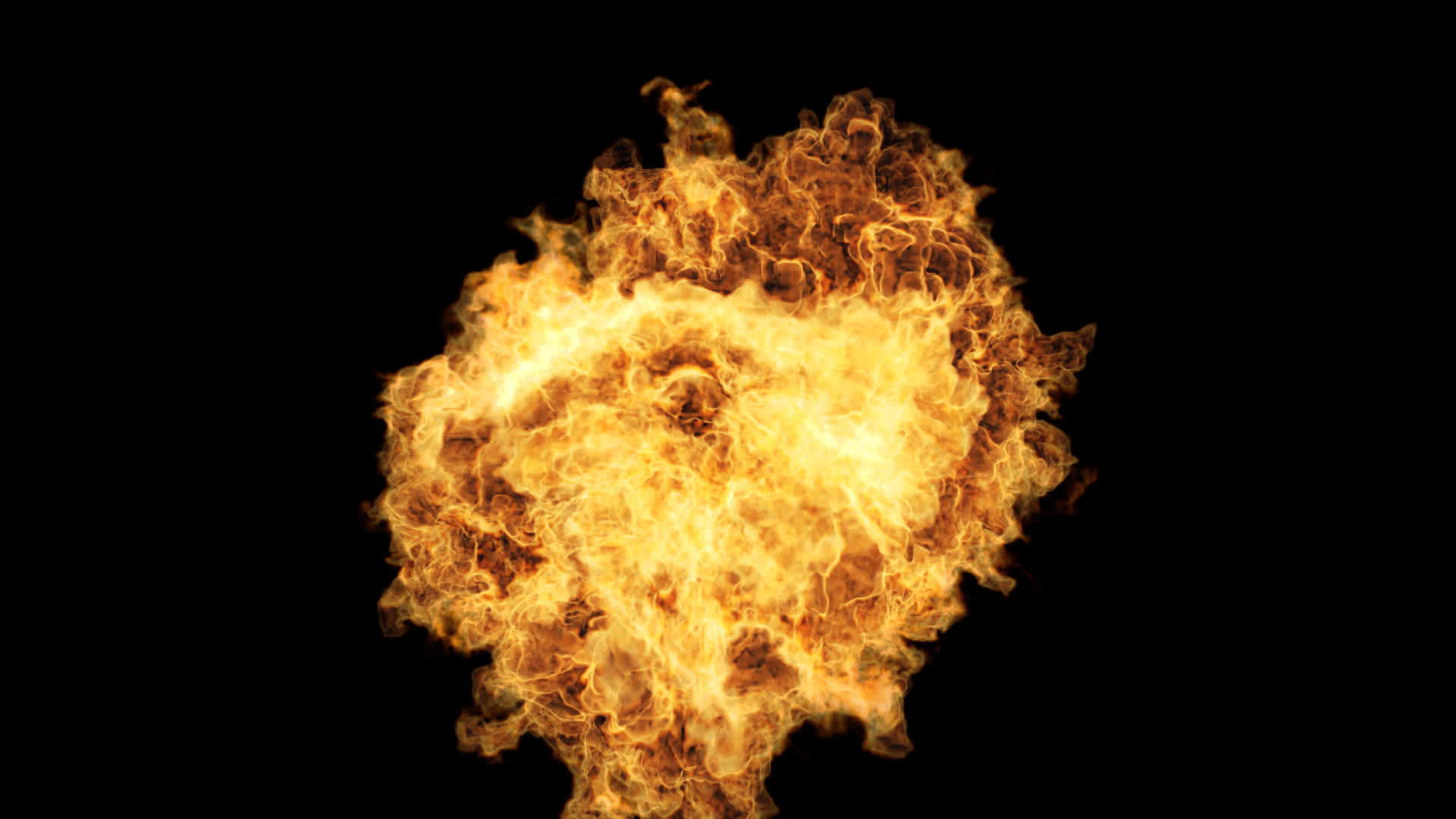 Top View of a Large Explosion with Smoke On Alpha