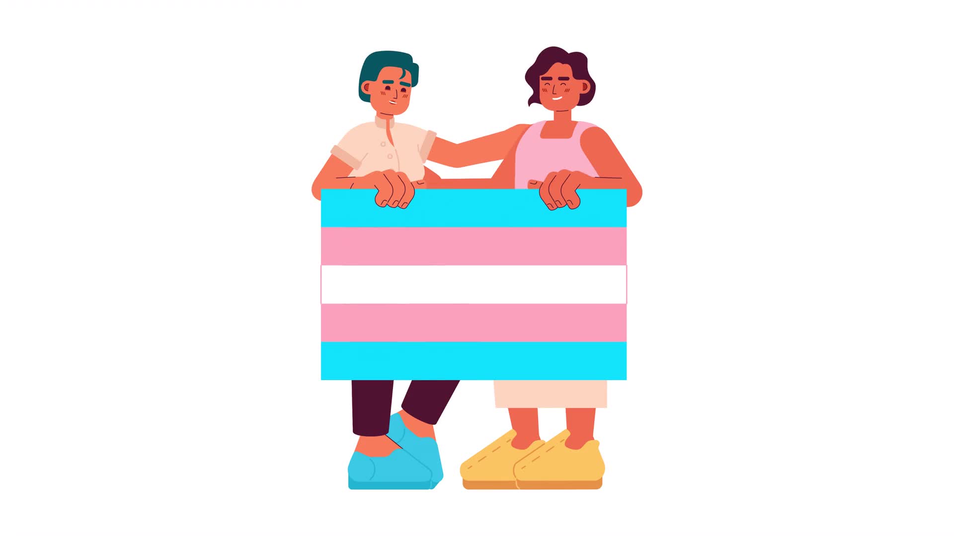 People Holding Trans Flag On Alpha