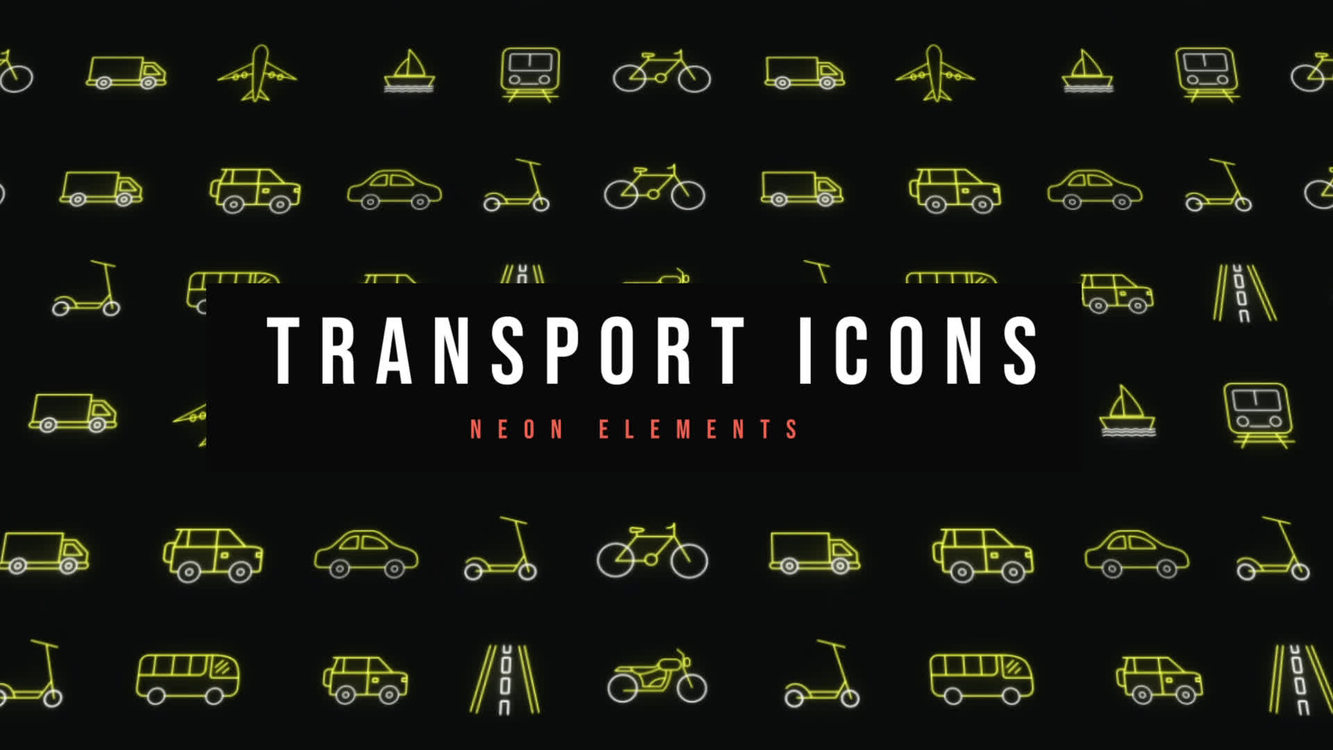 Transport Neon Icons