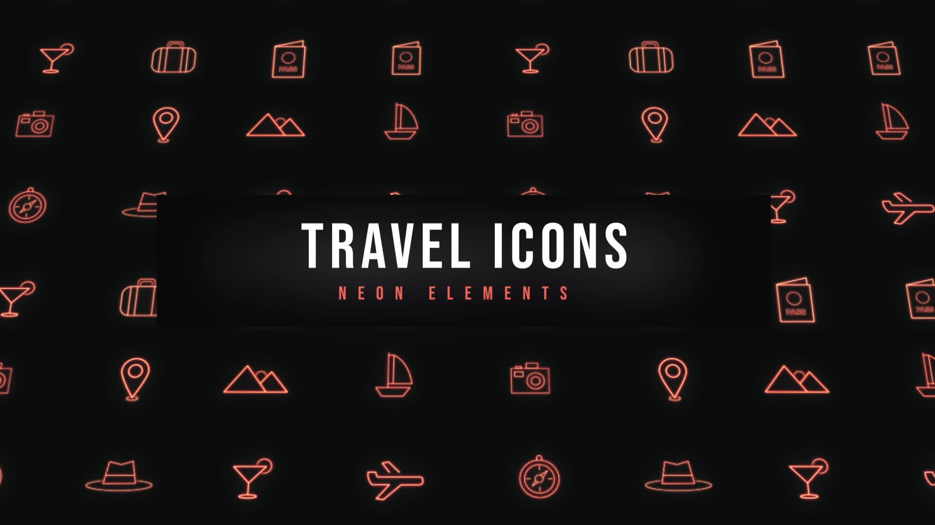 Travel Neon Icons