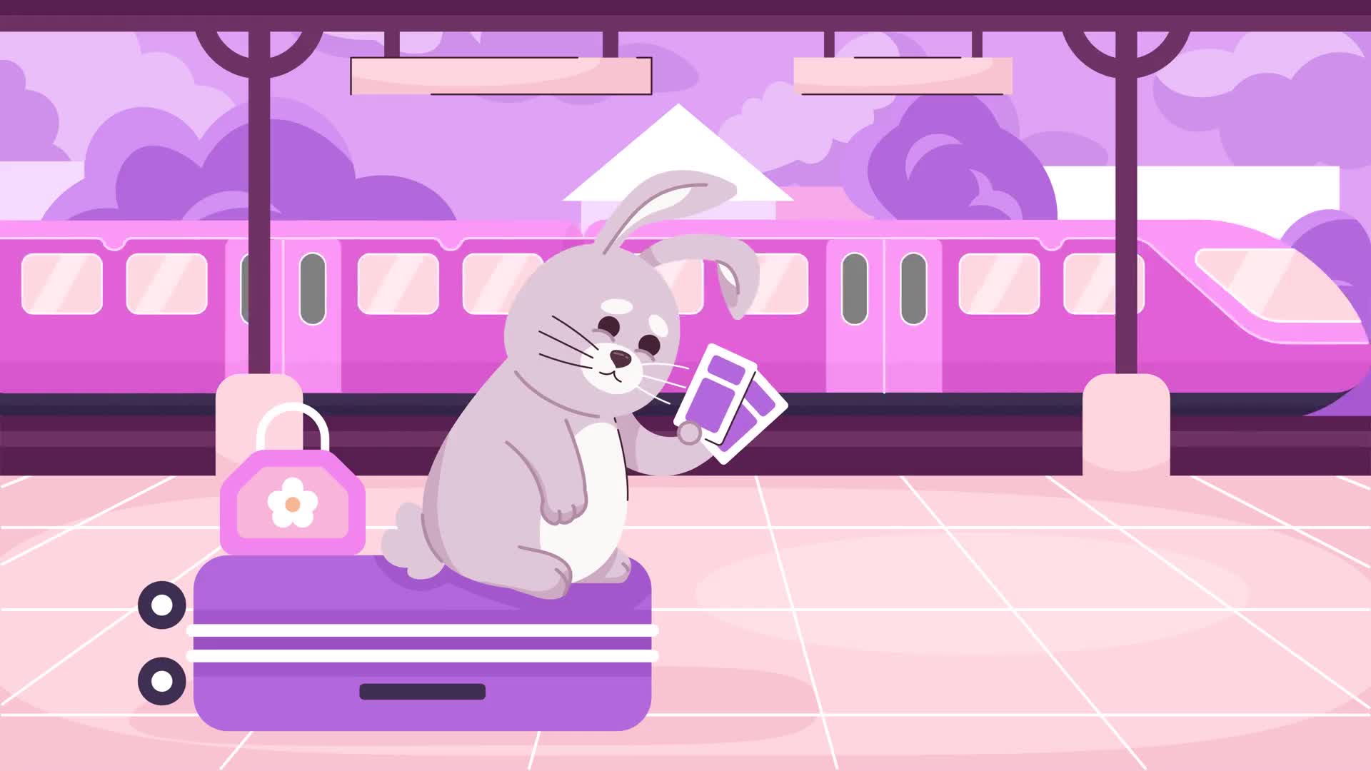 Traveling Bunny Background