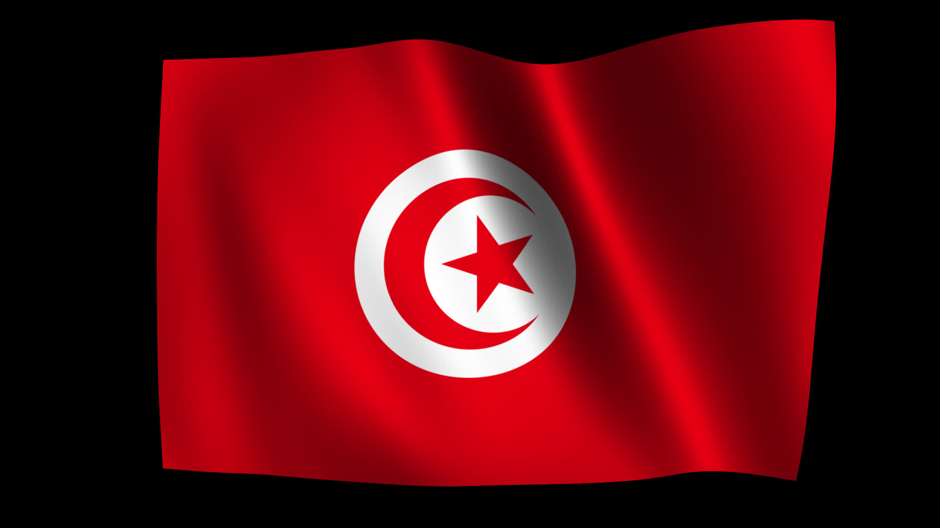 Tunisia Flag Floating