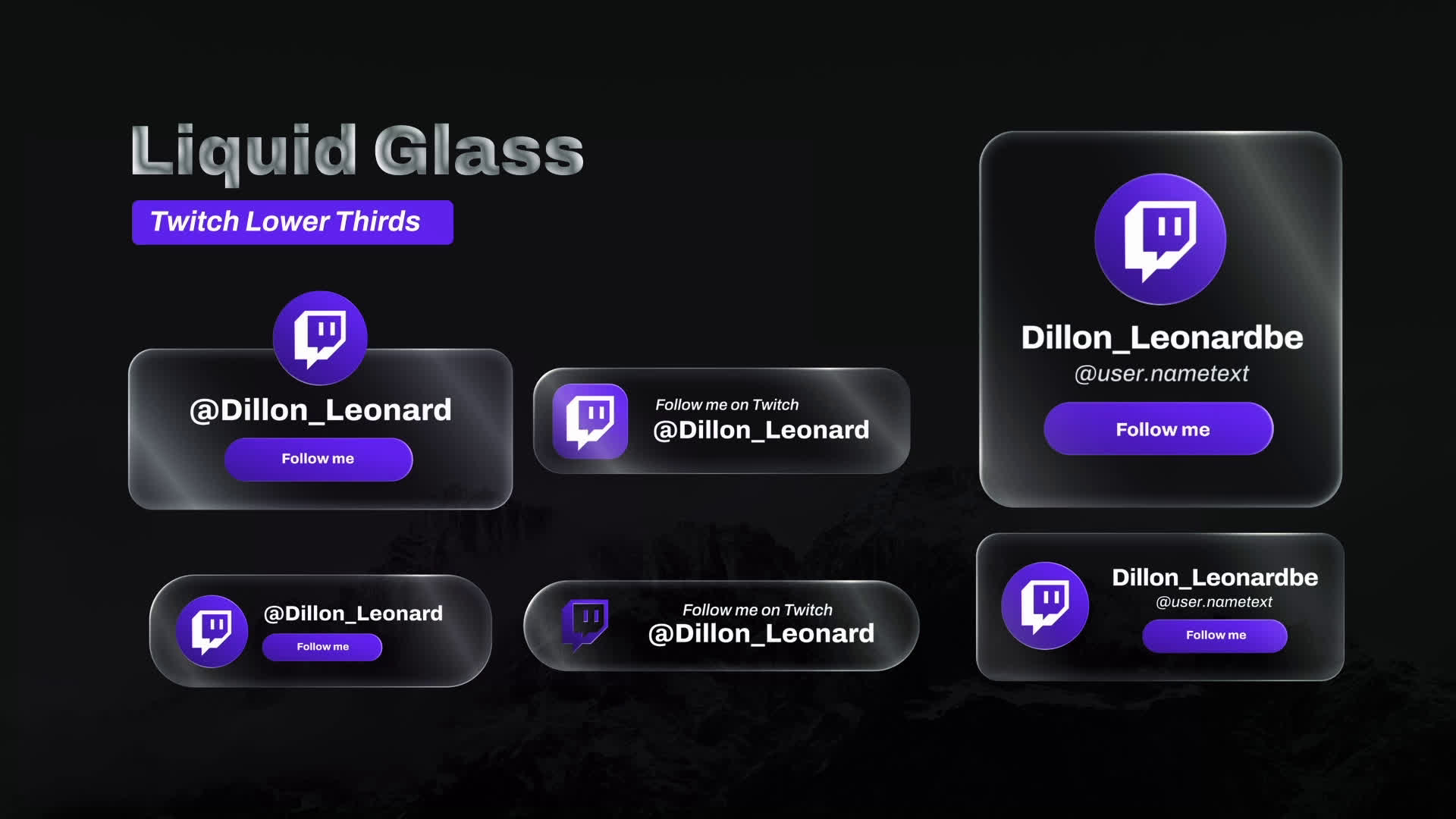 Twitch Liquid Glass Lower Thirds