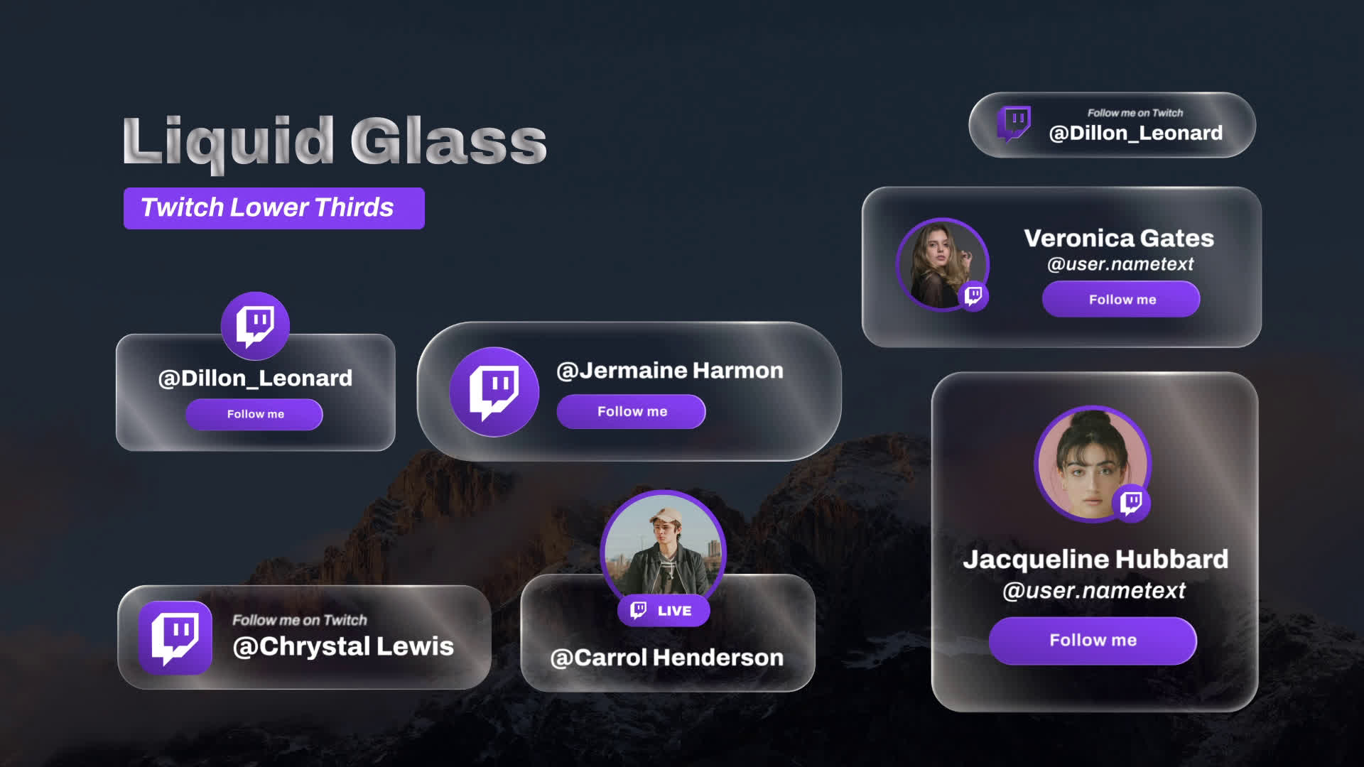 Twitch Liquid Glass Lowerthirds