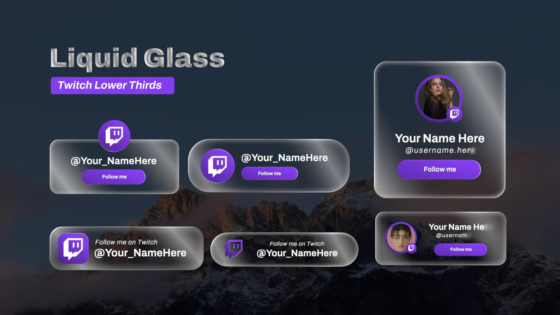 Twitch Liquid Glass Lowerthirds