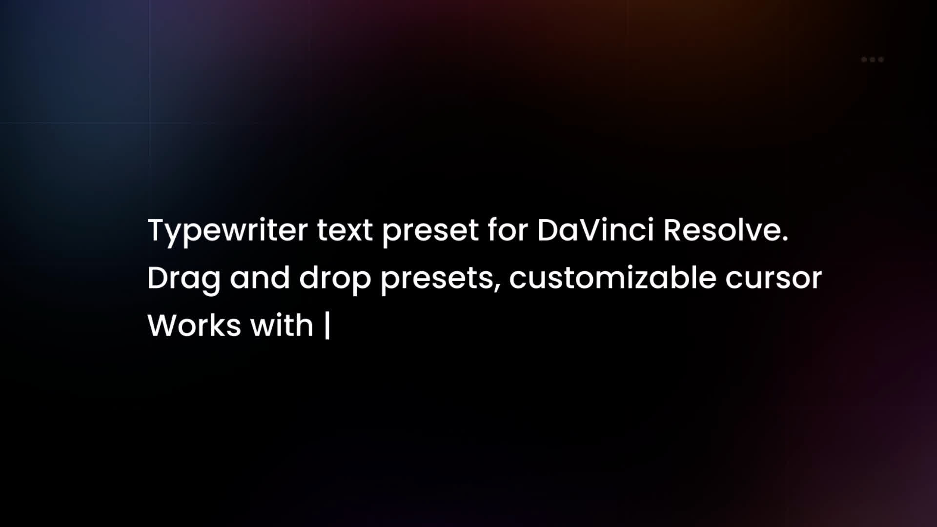 Typewriter Text Preset - Multi Line