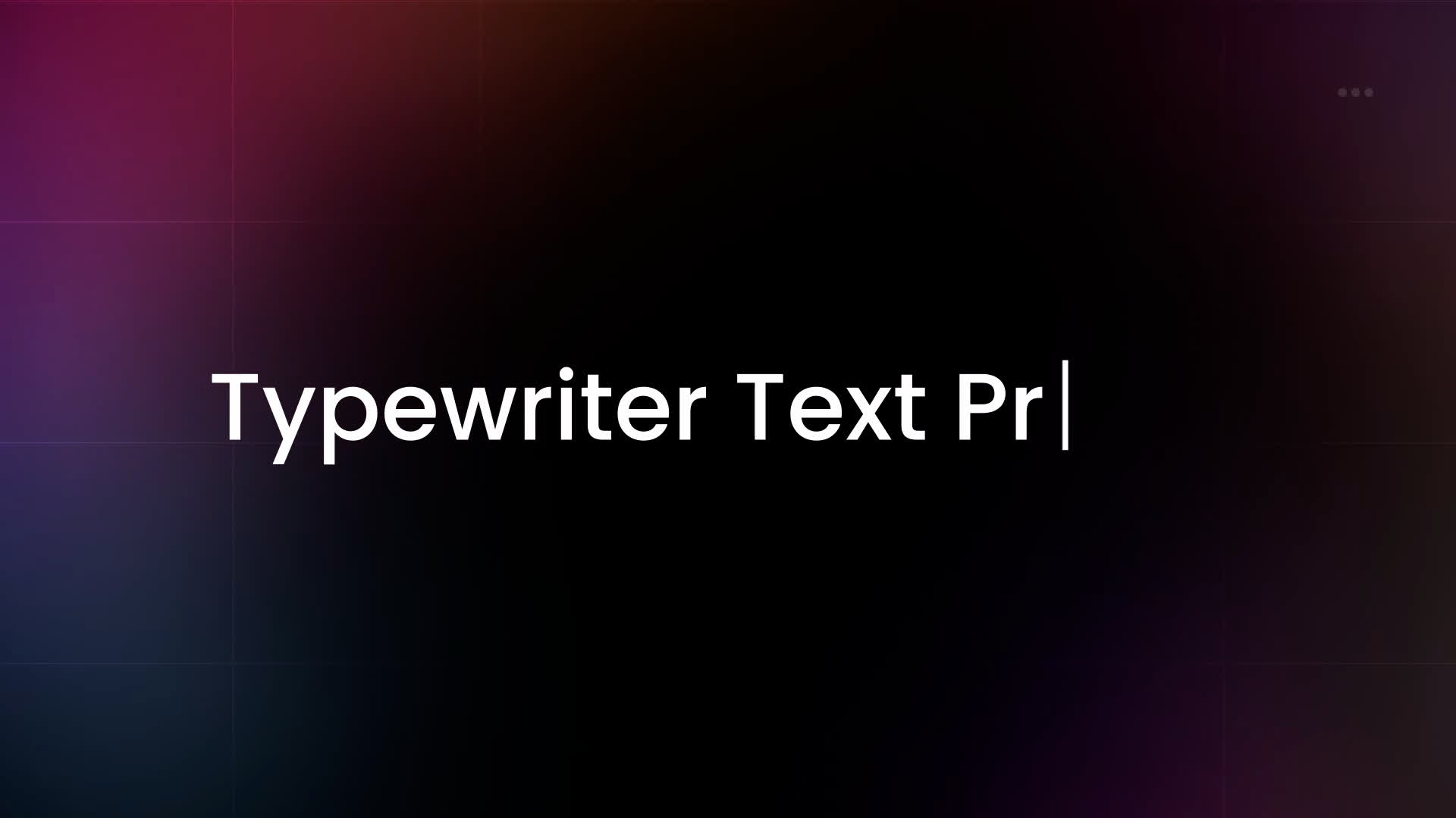 Gradient Typewriter Text Preset