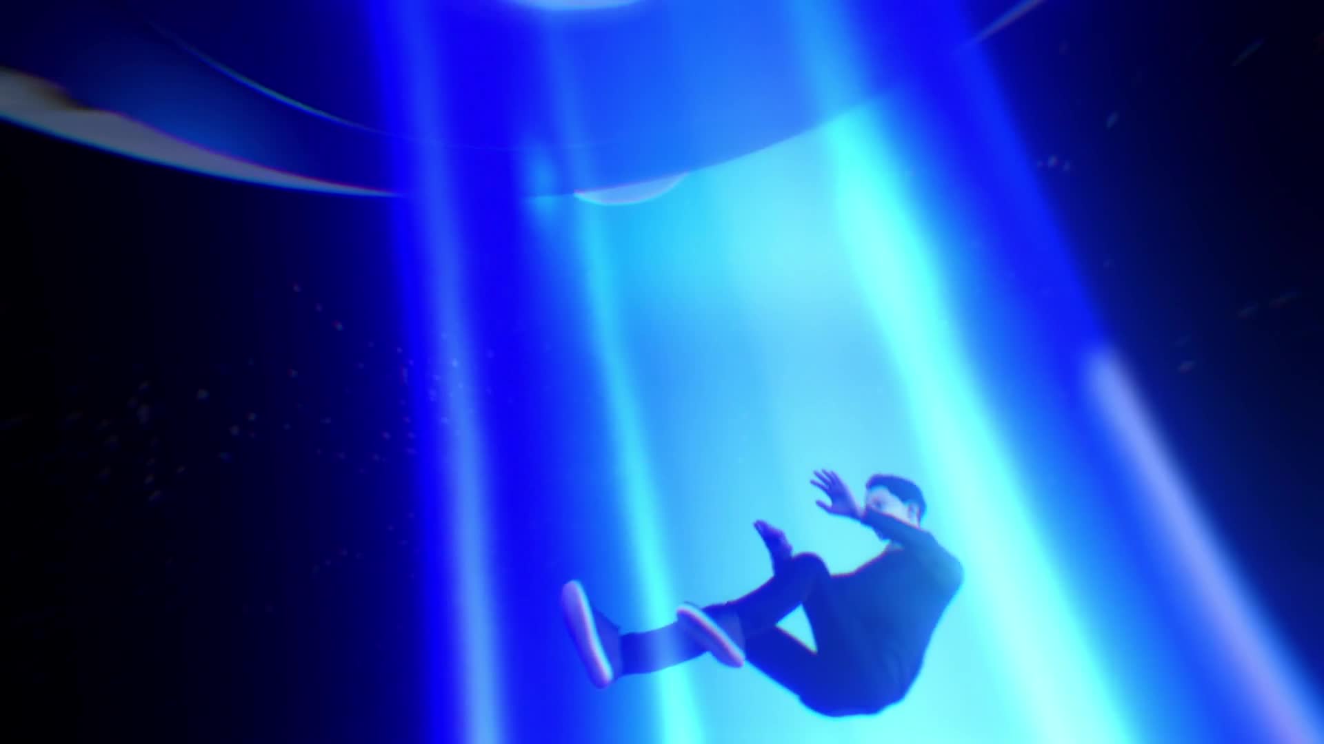 UFO Light Beam Abduction