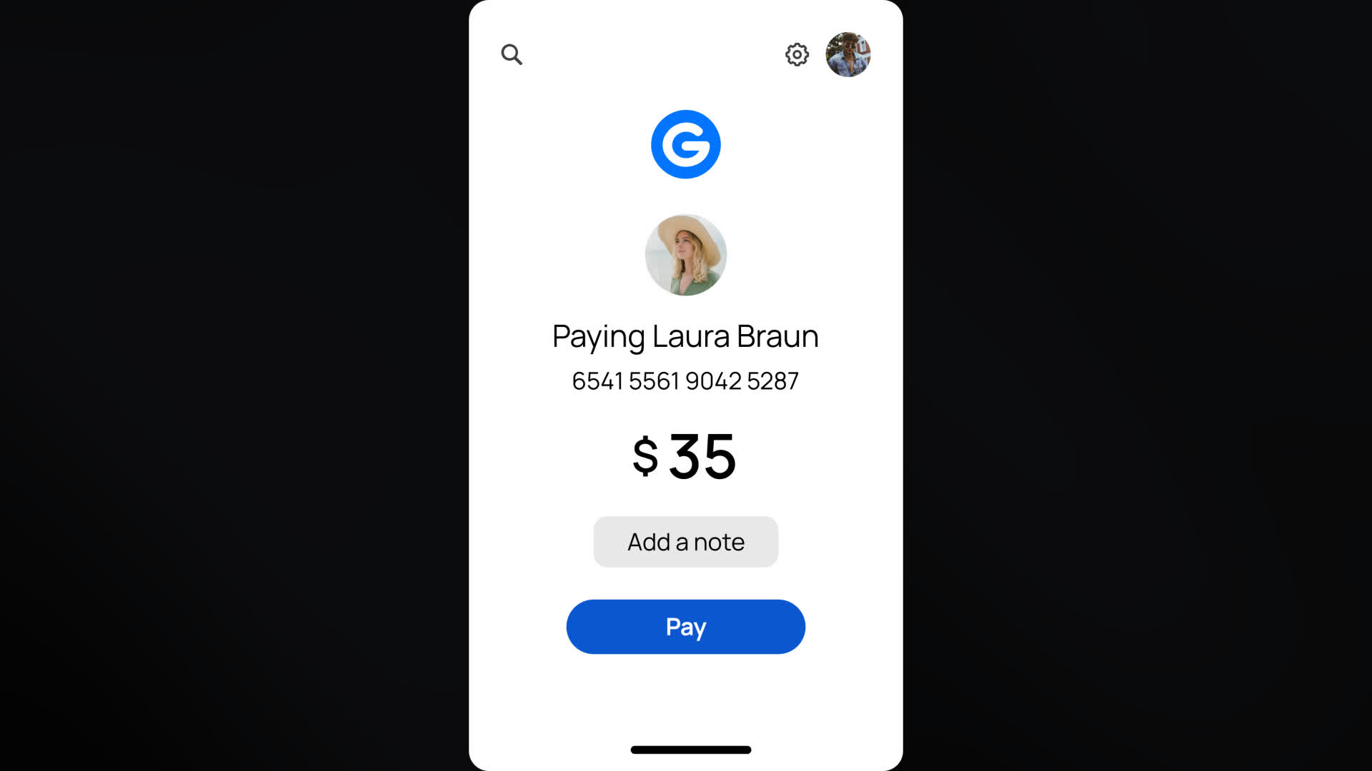 UPI Payment Screen With Recipient Details