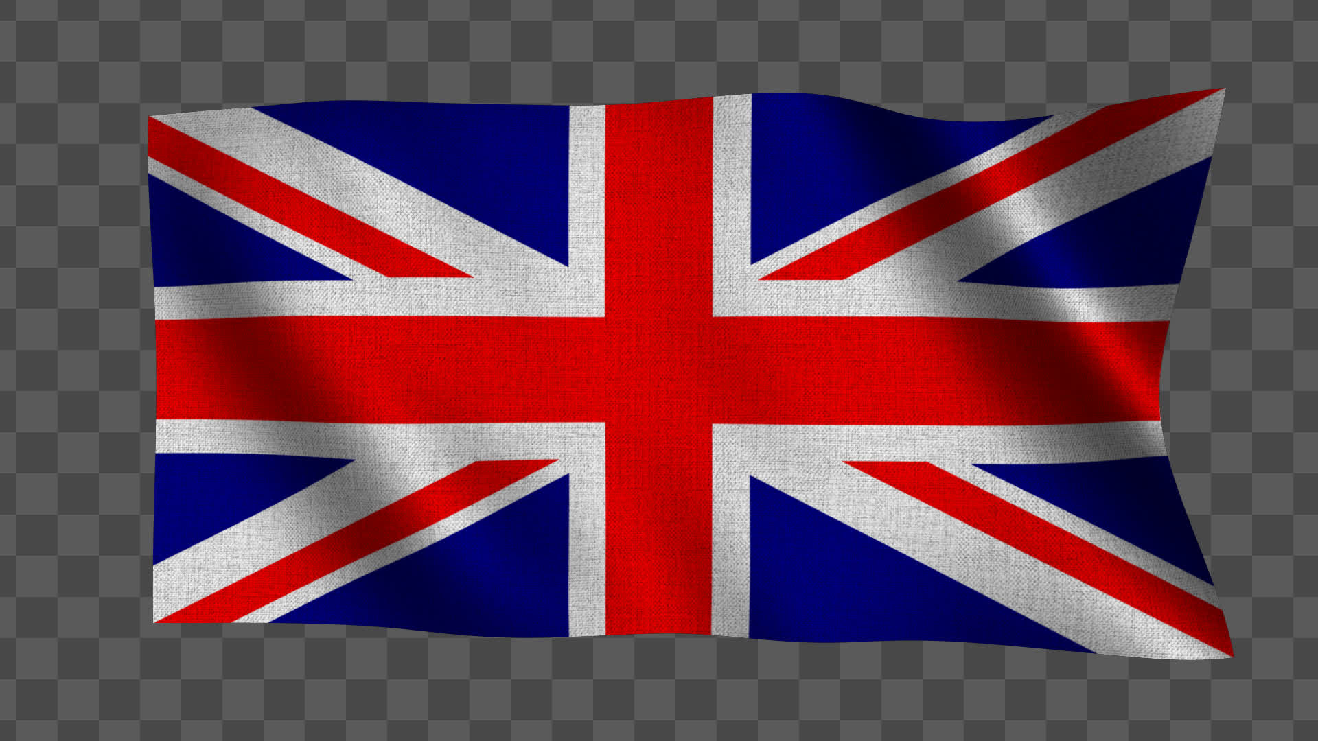 United Kingdom Union Jack Fabric Flag Waving